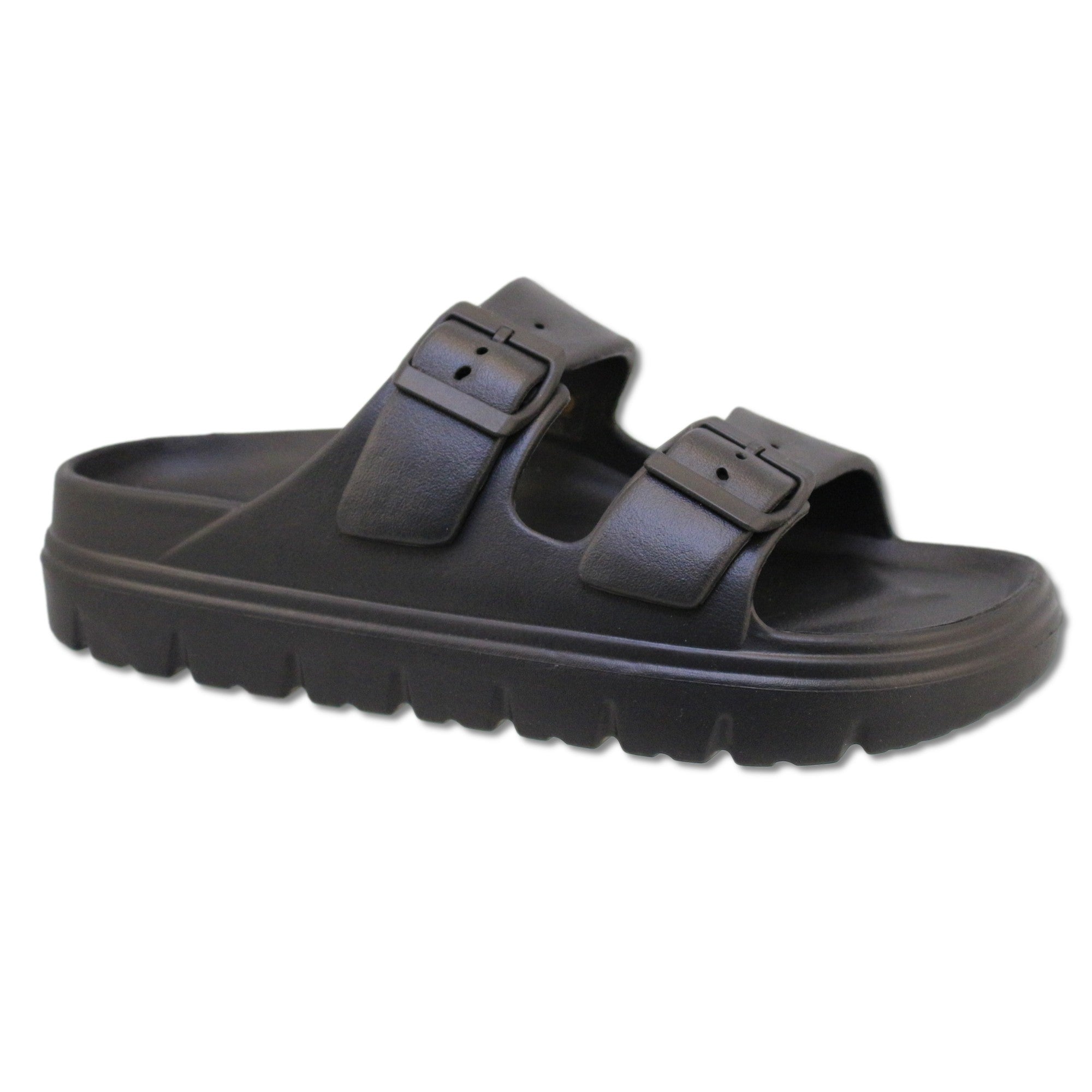 mySTYLE Women's EVA Double Buckle Slides