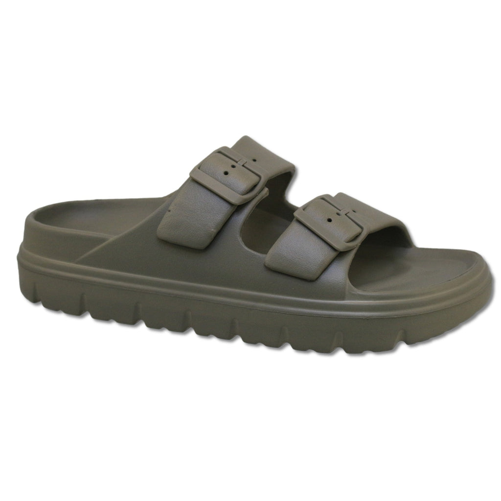 mySTYLE Women's EVA Double Buckle Slides