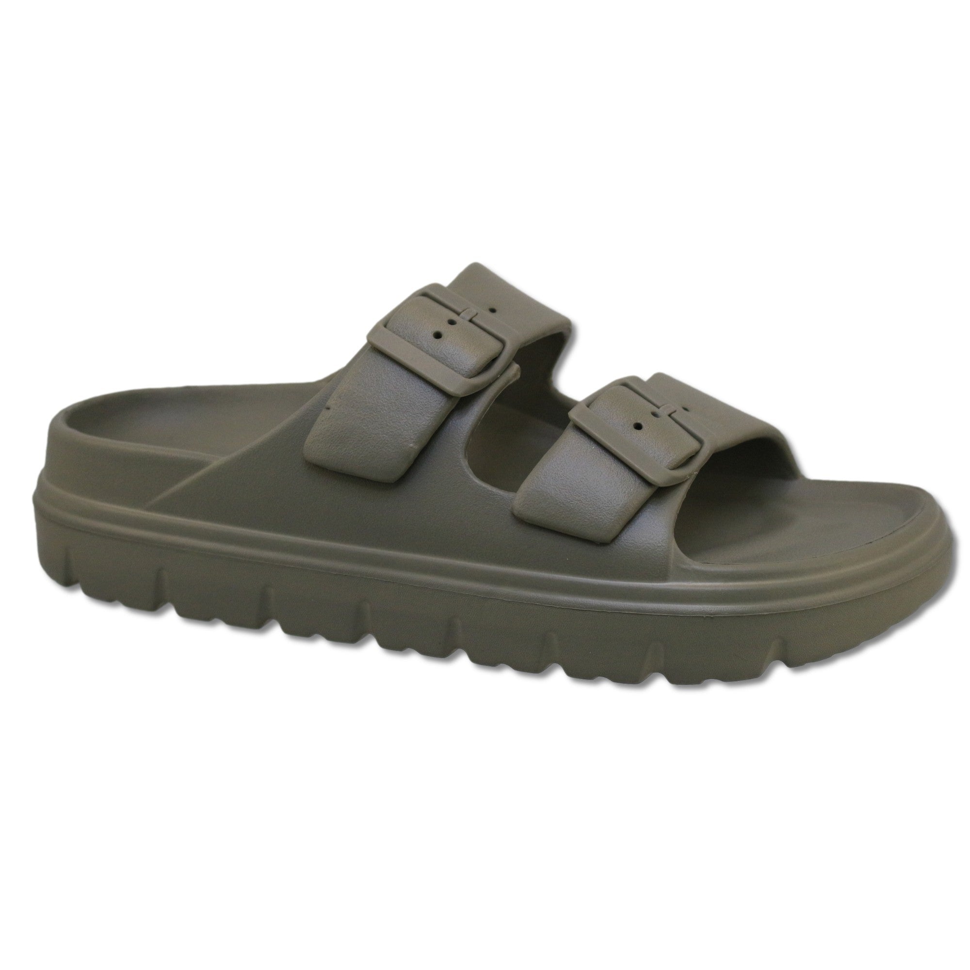 mySTYLE Women's EVA Double Buckle Slides