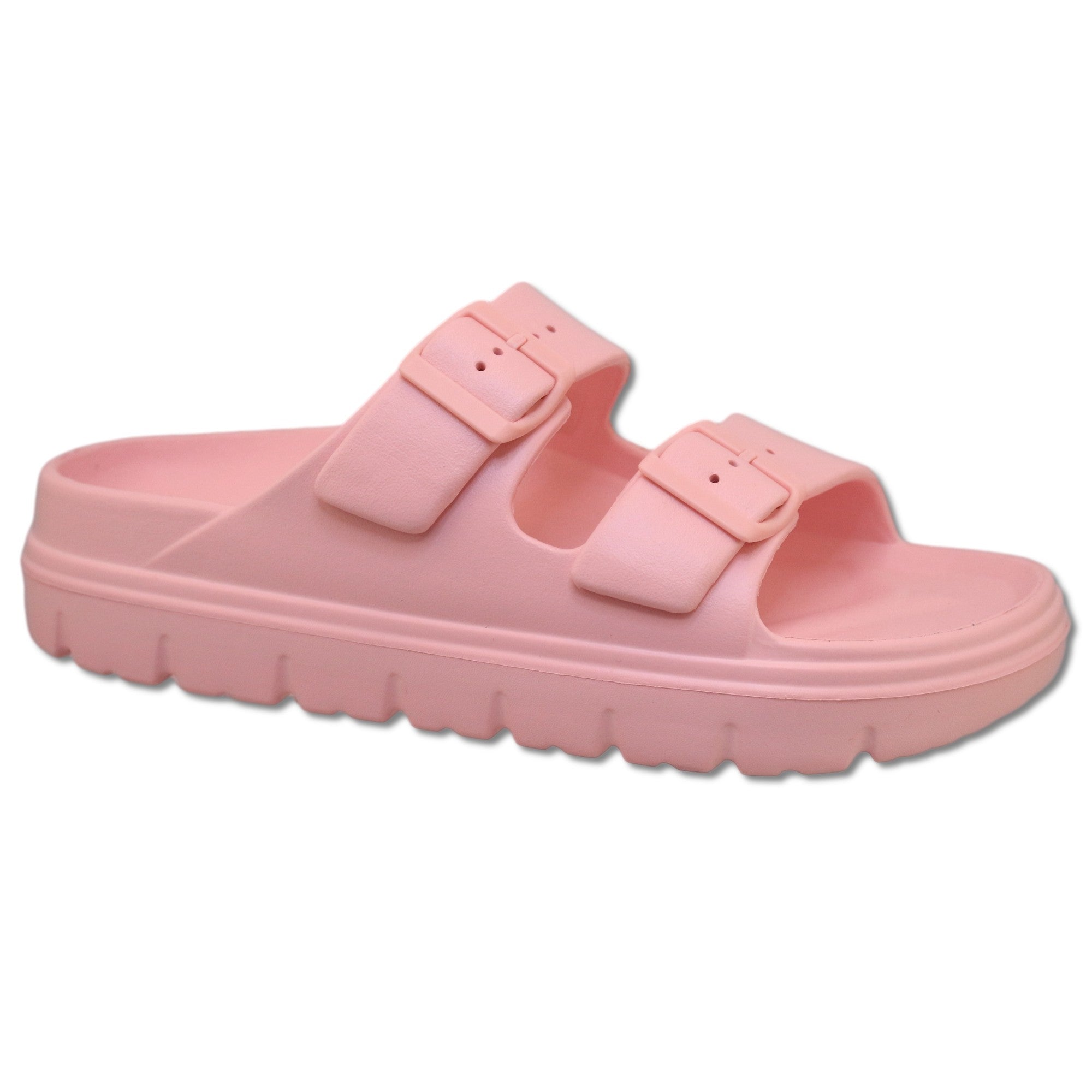 mySTYLE Women's EVA Double Buckle Slides