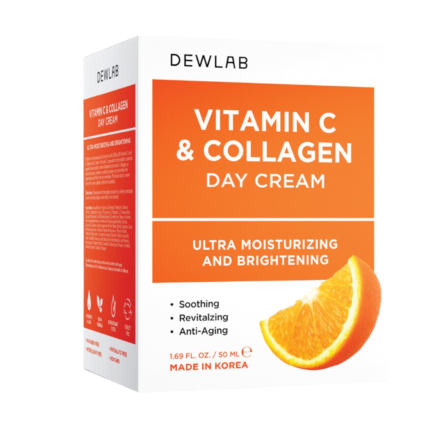 DEWLAB Crème de Jour Vitamine C & Collagène, 50 ml