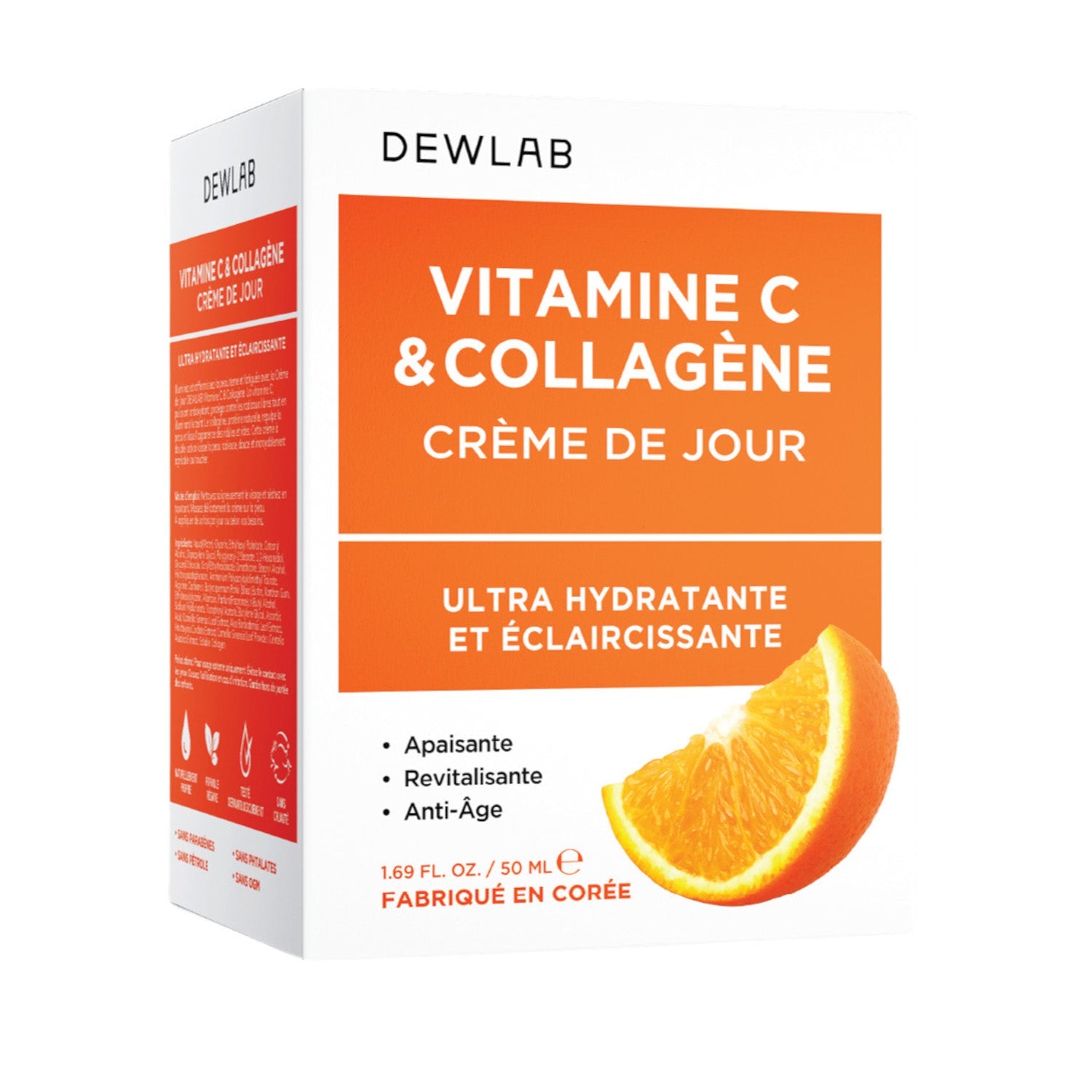 DEWLAB Crème de Jour Vitamine C & Collagène, 50 ml