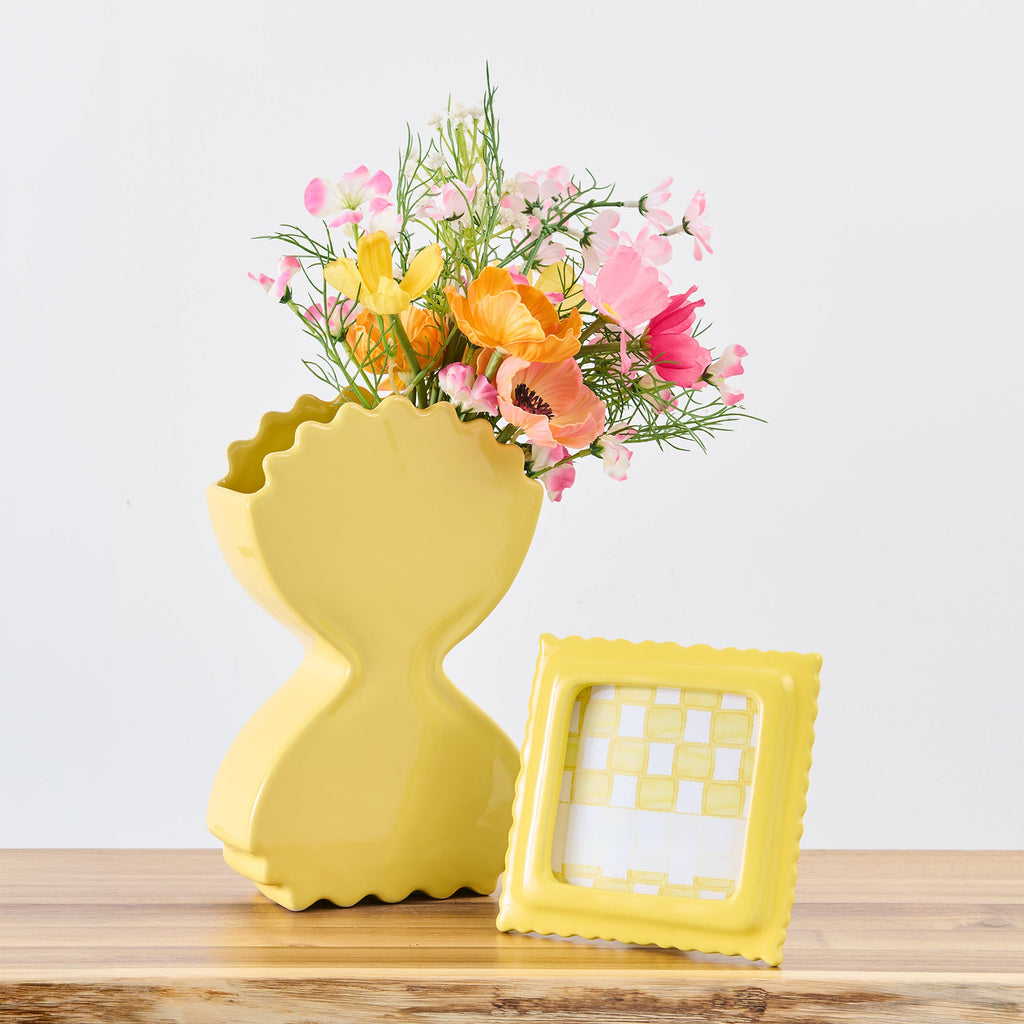 Pasta Ceramic Vase, 6.5-in x 10-in.