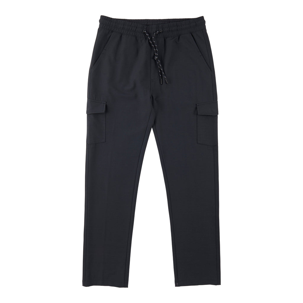 Modern Ridge Men's Slim Woven Textured Pull-On Cargo Pants