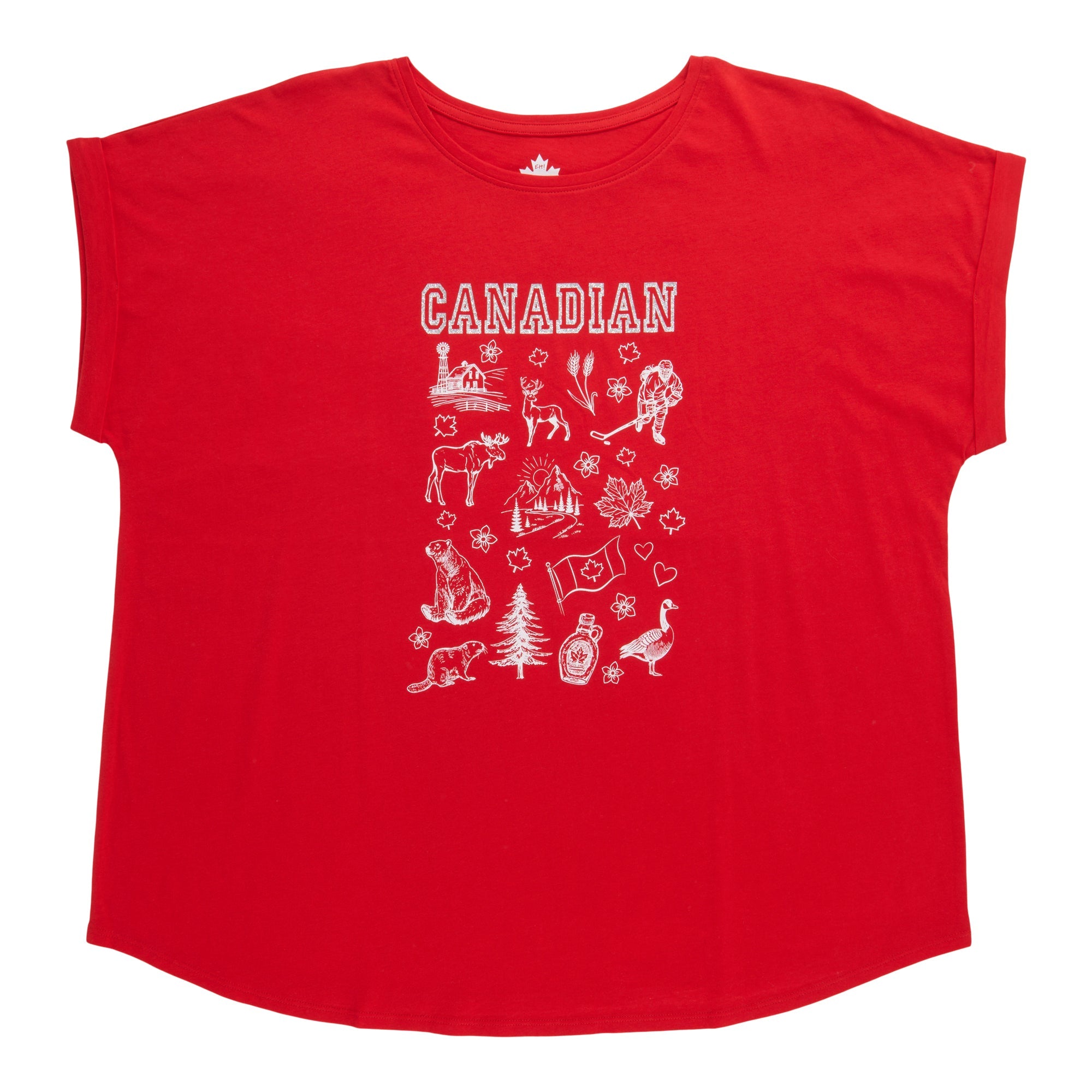 Canada EH! Women's Plus Glitter T-Shirt