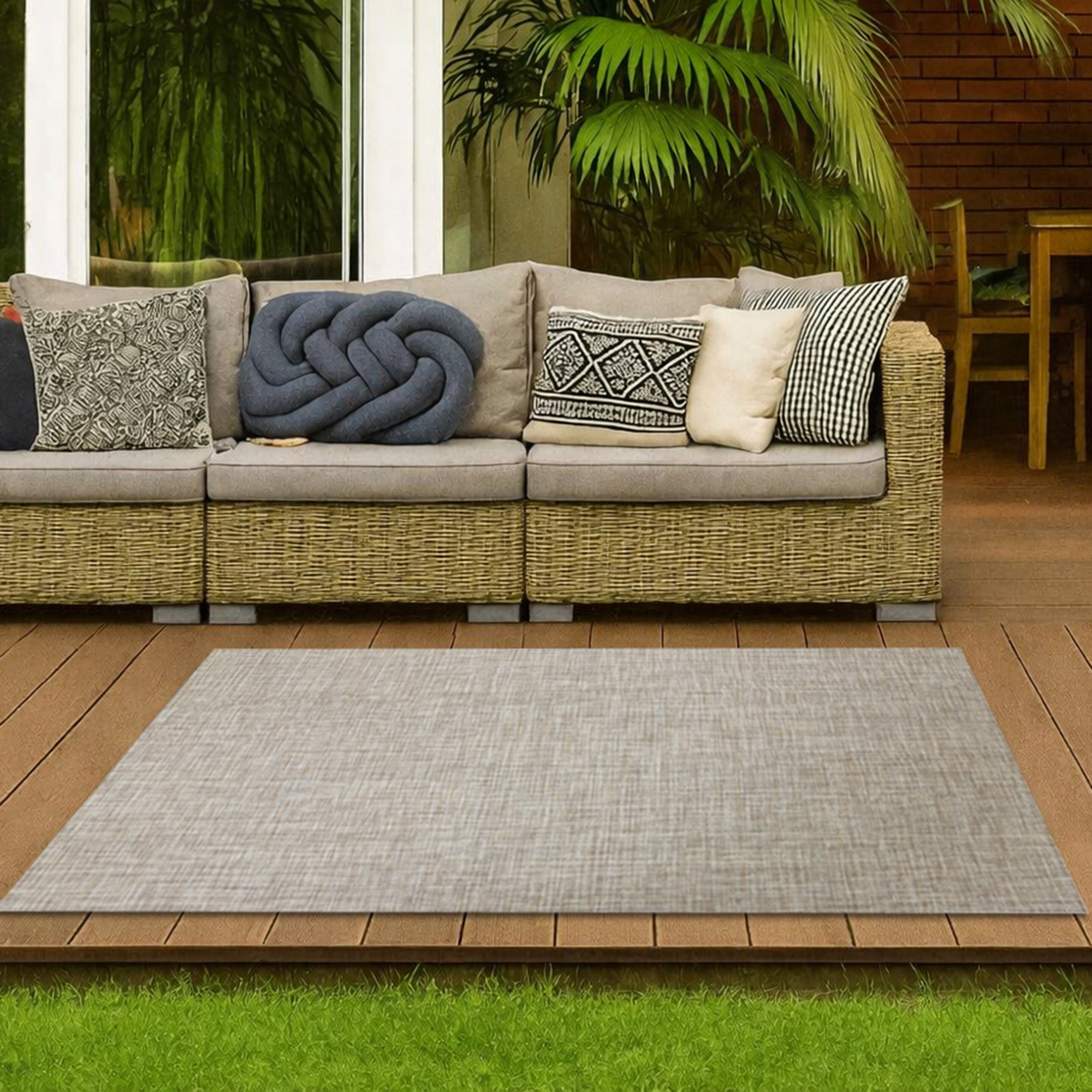 Outdoor Textured Rug, 3-ft x 4-ft.
