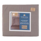 HomeStyles Cotton Rich Sheet Set, Queen, Steel Grey, 4 Piece