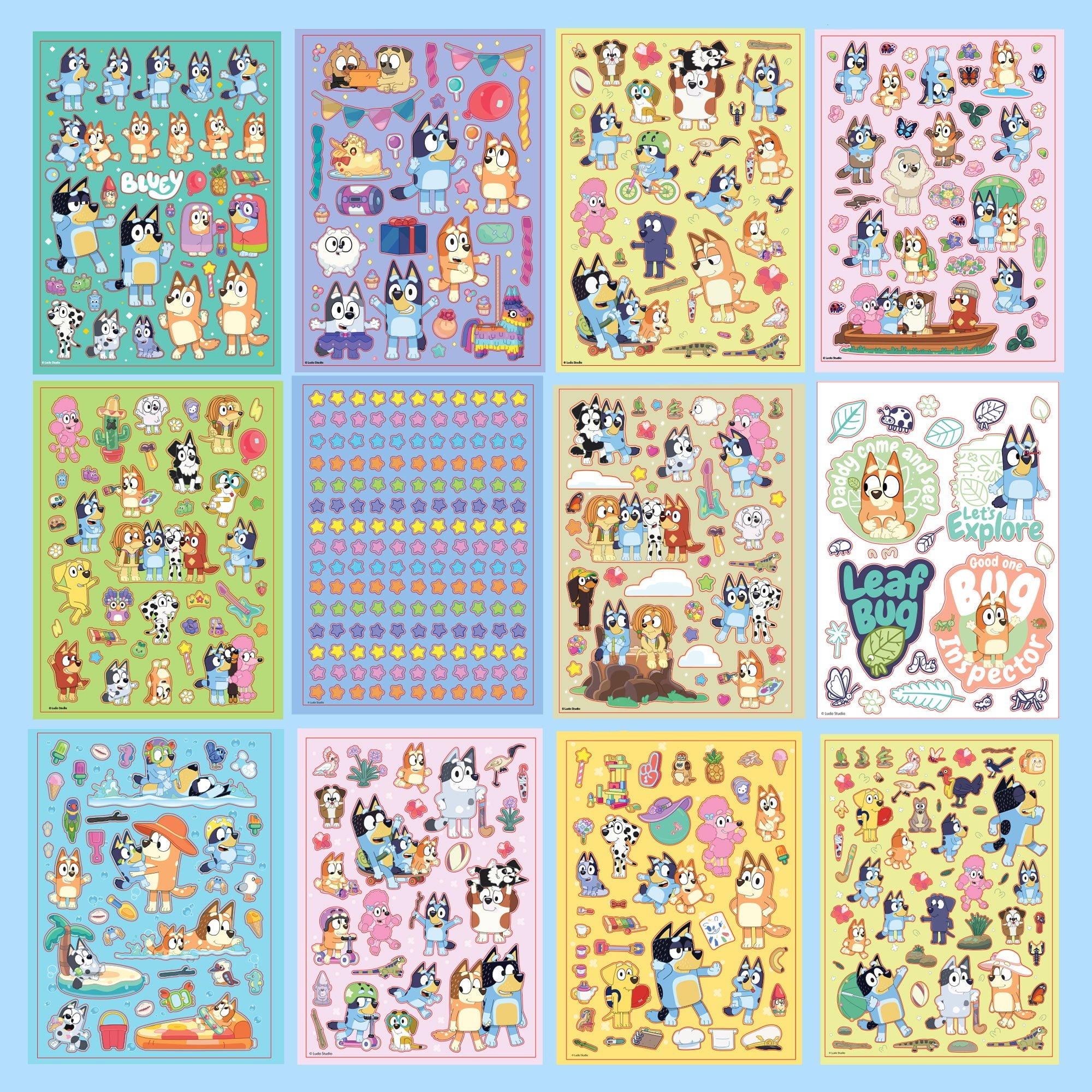 Bluey 1500+ Sticker Book, 14.5-in x 20-in.