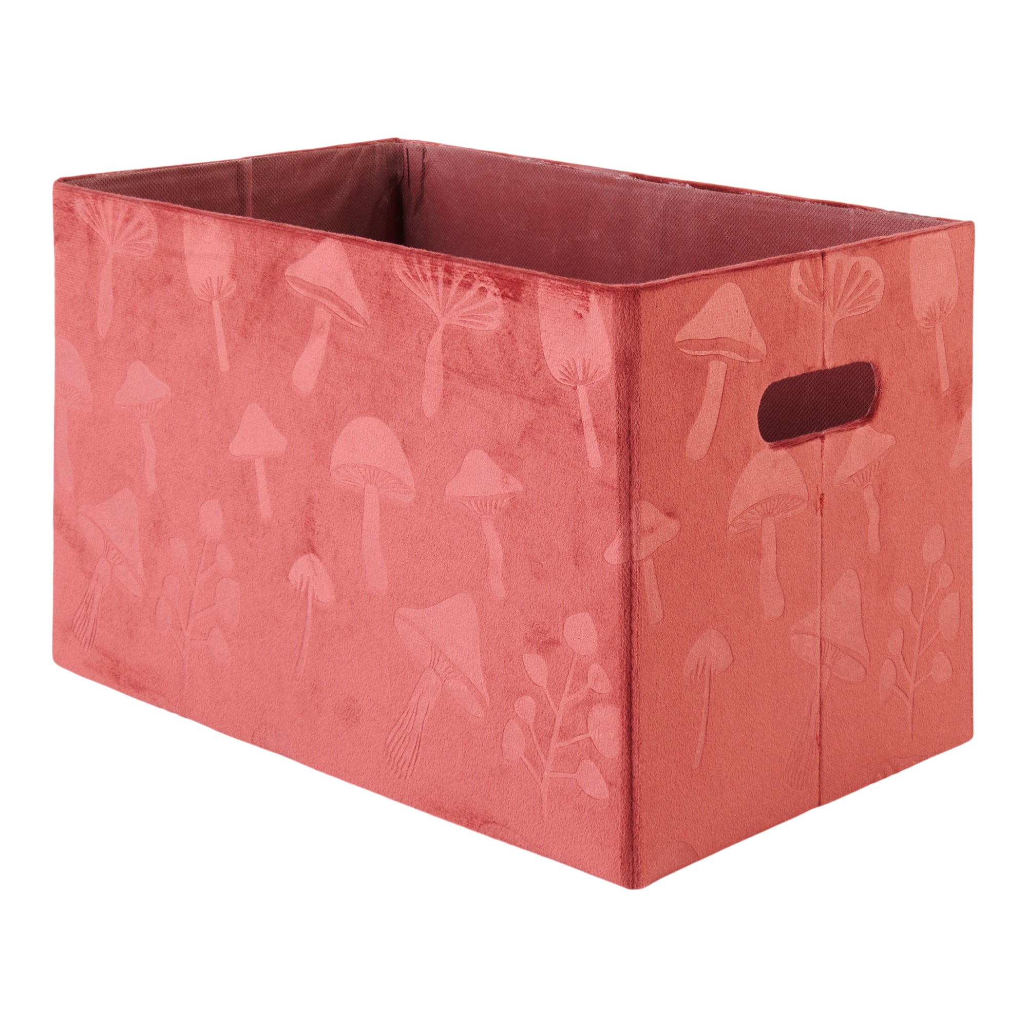HomeStyles Decorative Velvet Basket, 14.2-in x 9-in x 9-in.