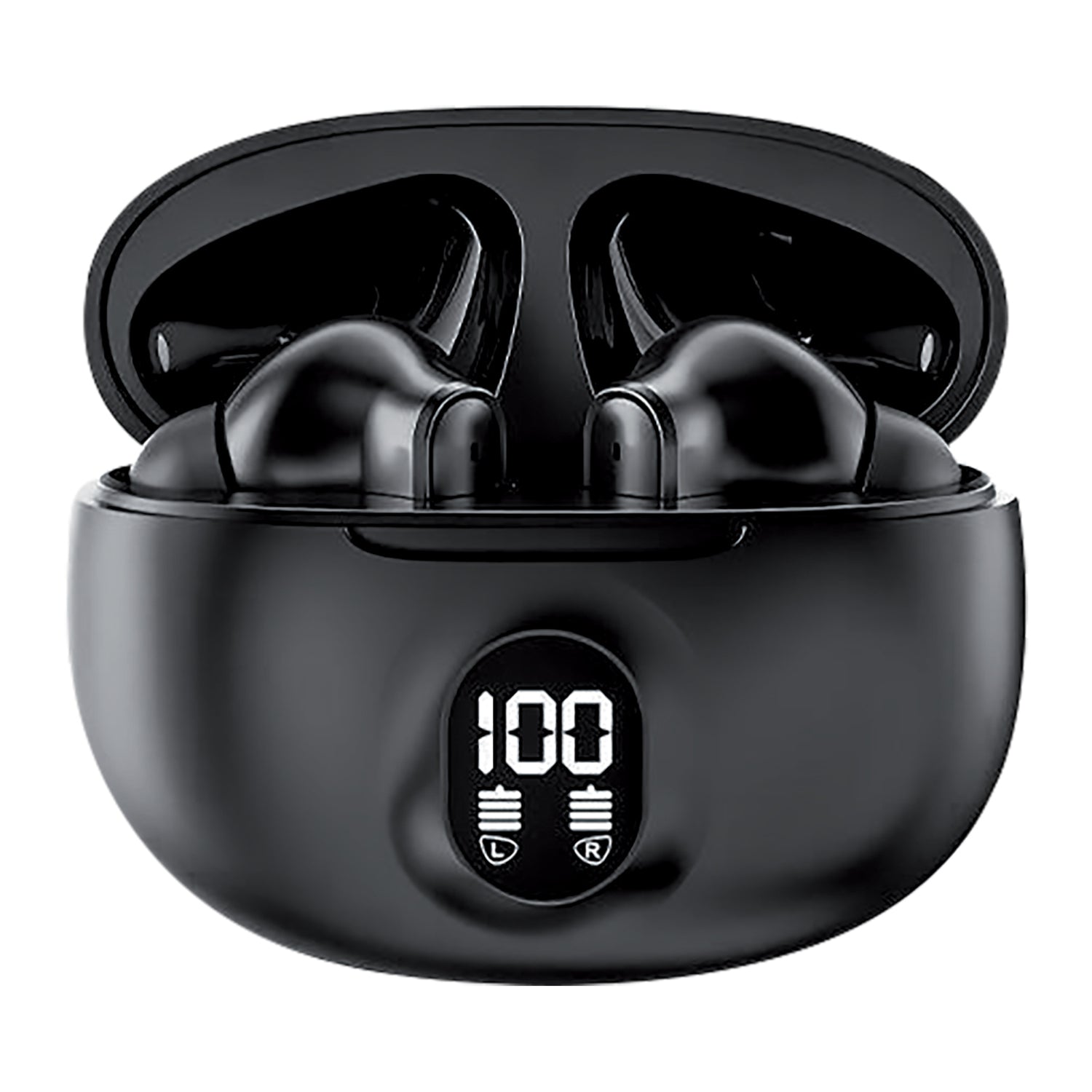 Earbuds With Charge Case, Black