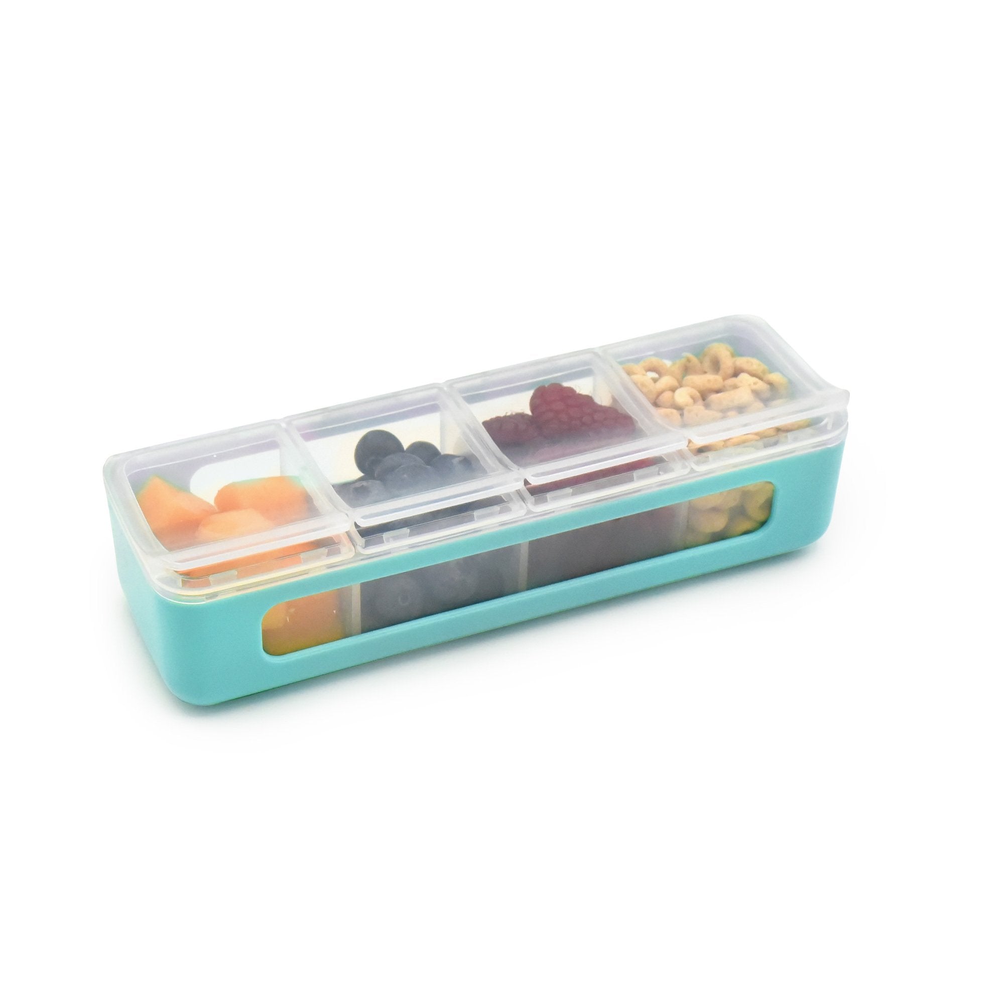 4 Compartment Snackle Box, 8-in x 2.7-in x 2.6-in.