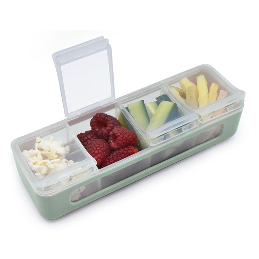 4 Compartment Snackle Box, 8-in x 2.7-in x 2.6-in.