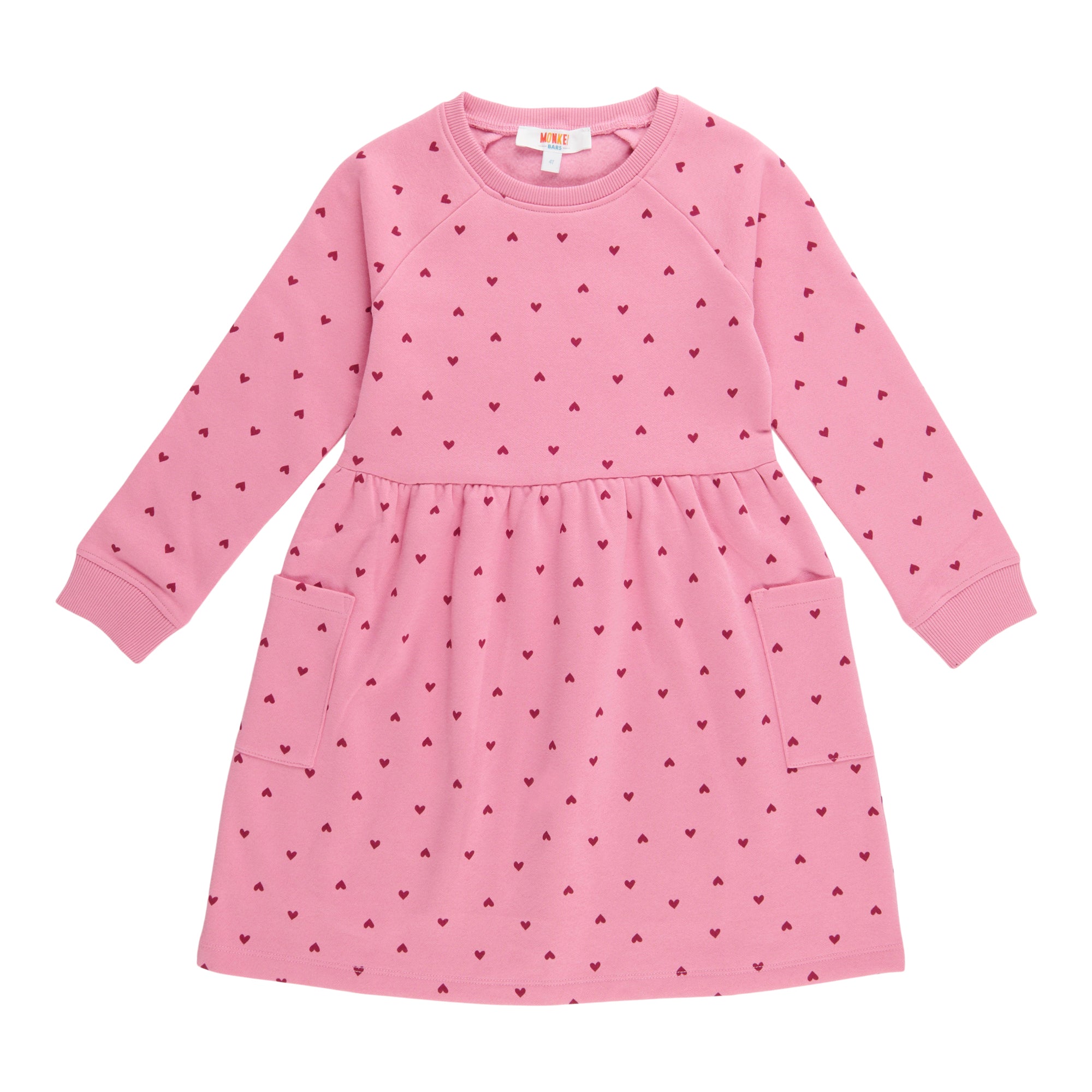 MONKEY BARS Toddler Girls' Autumn Flair Printed Long Sleeve Fleece Dress