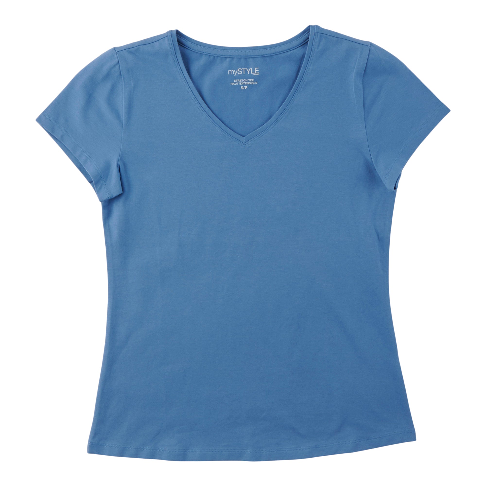 mySTYLE Women's Stretchy V-Neck Tee