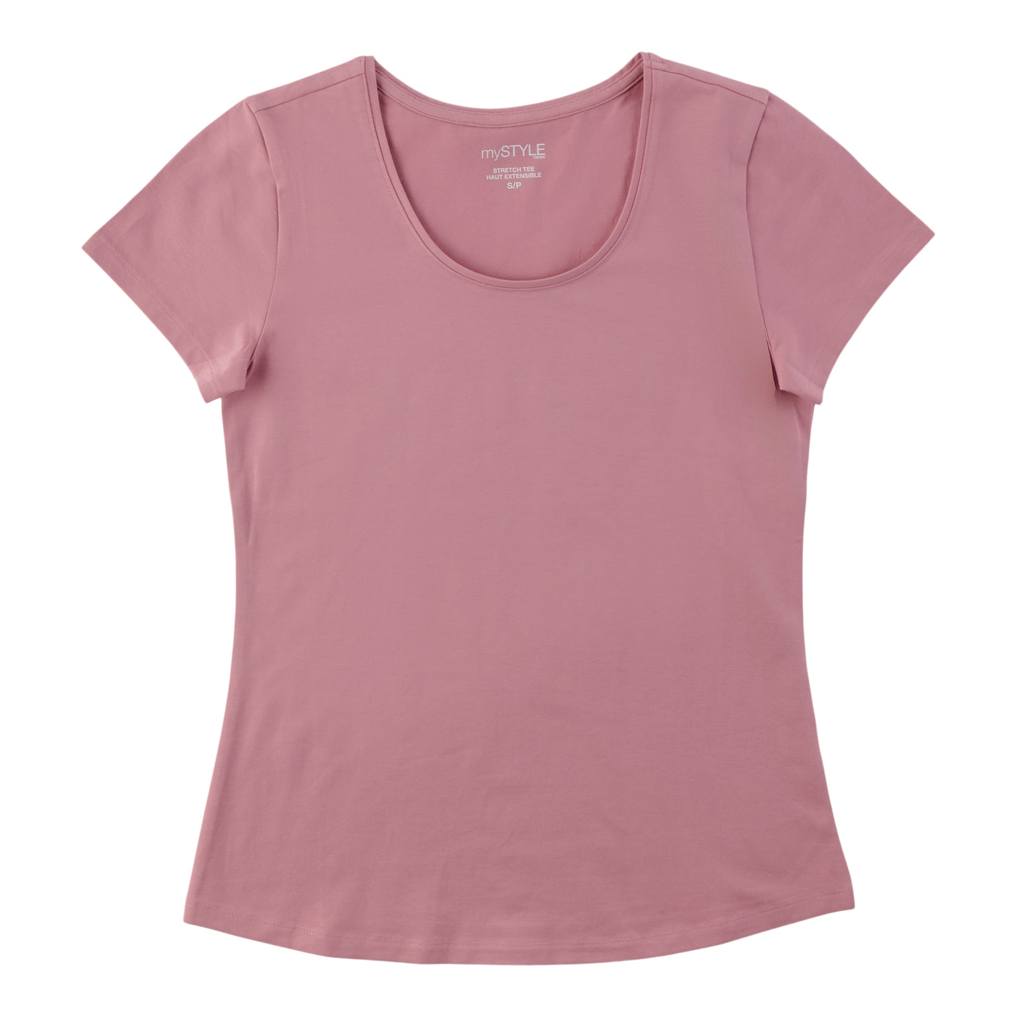 mySTYLE Women's Scooped Short Sleeve T-Shirt