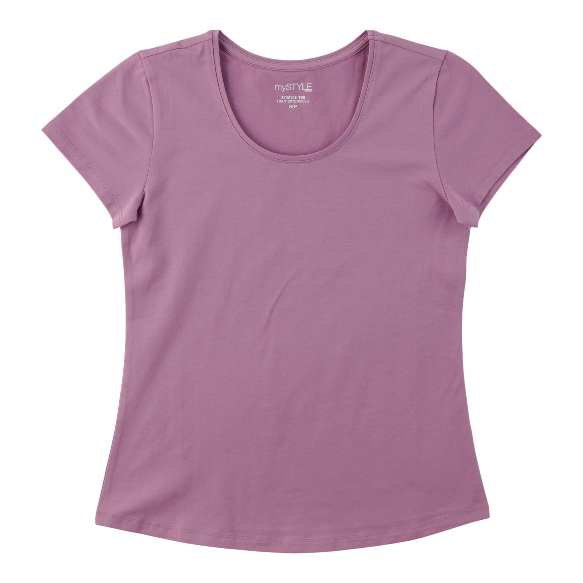 mySTYLE Women's Scooped Short Sleeve T-Shirt