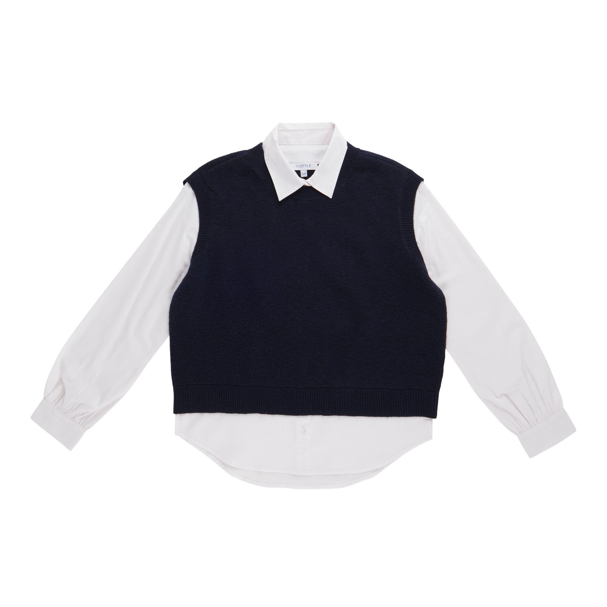 mySTYLE Women's Two-Fer Shirt Vest
