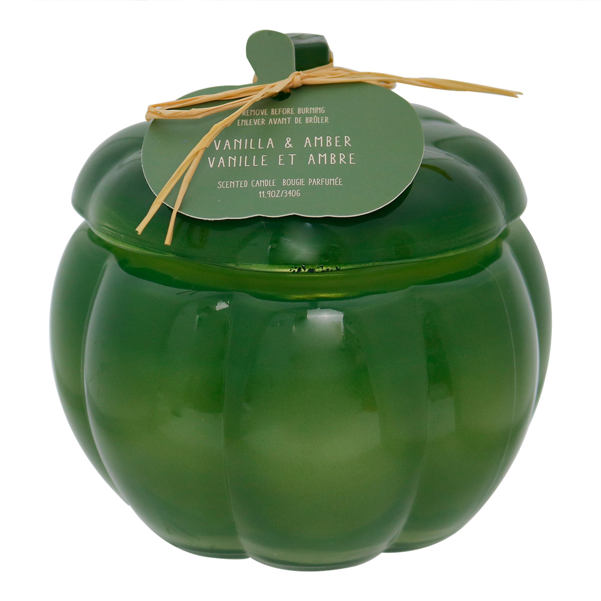 HomeStyles Glass Pumpkin Candle, 12-oz.