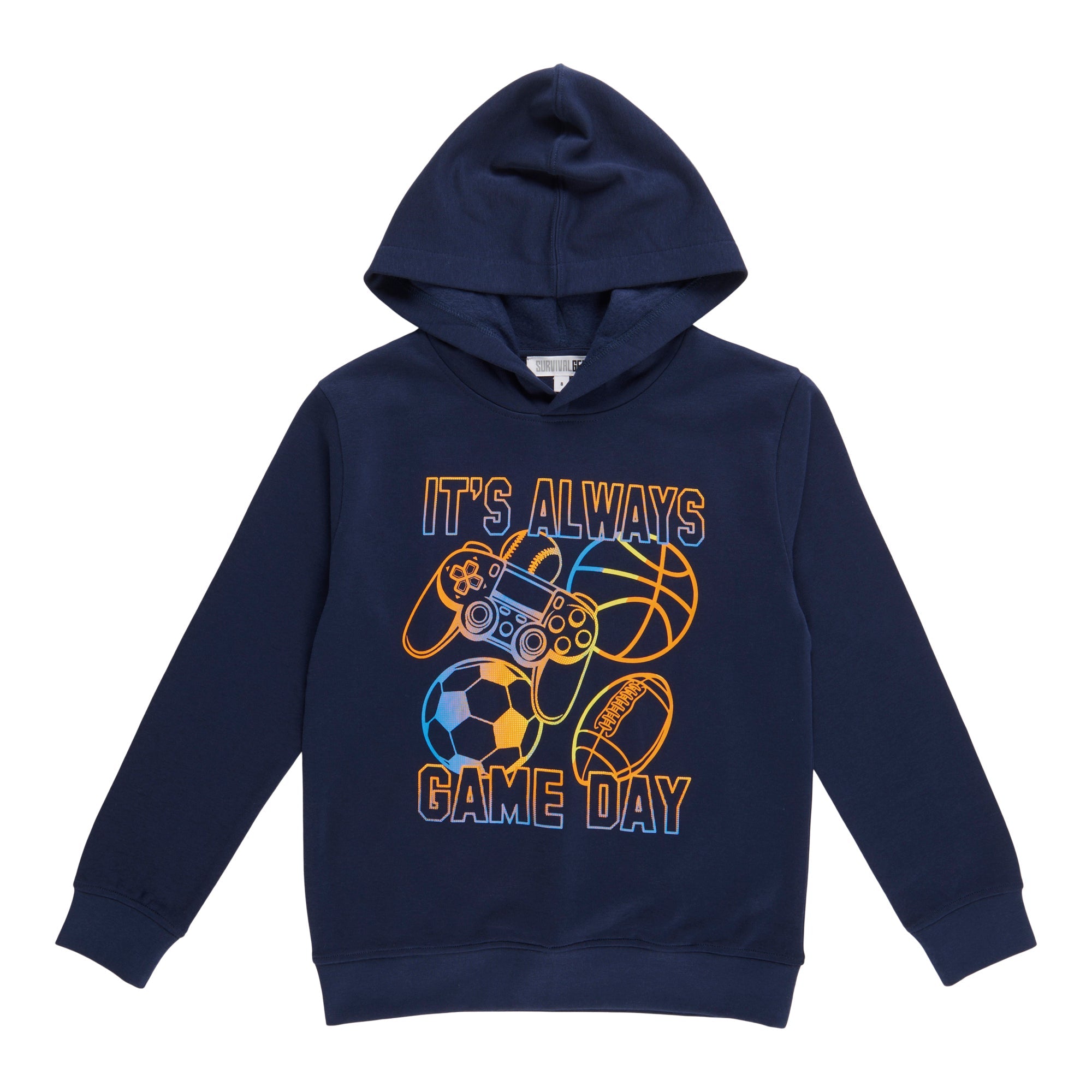 SURVIVAL GEAR Boys' Varsity Printed Long Sleeve Hoodie