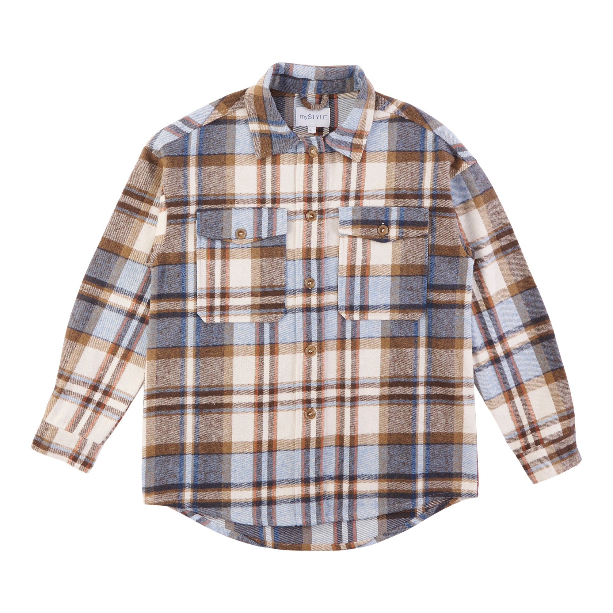 mySTYLE Women's Seasonal Plaid Shacket