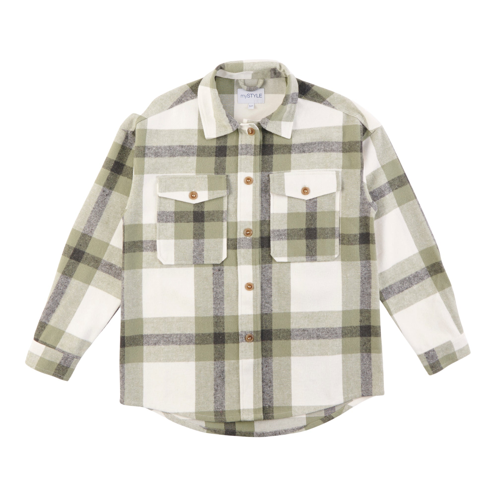 mySTYLE Women's Seasonal Plaid Shacket