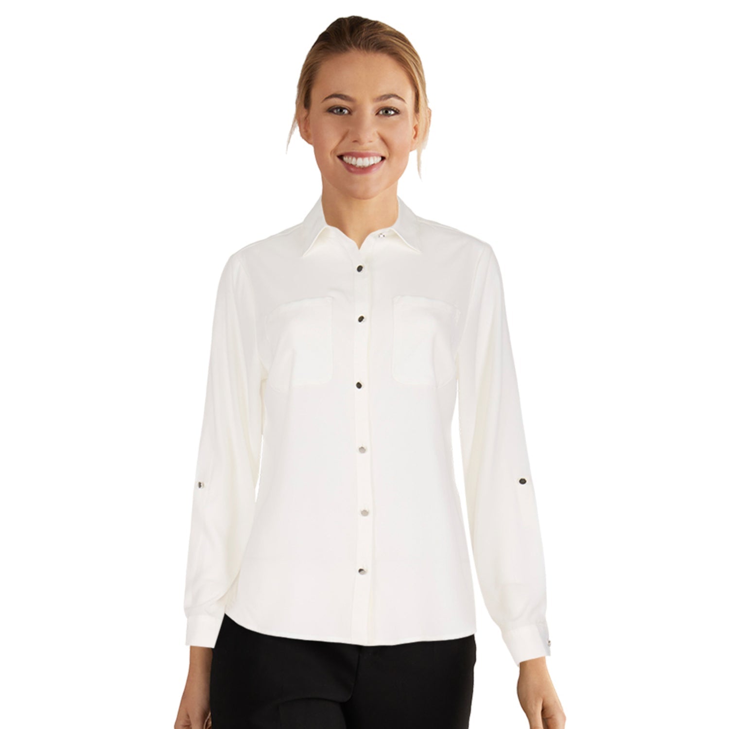 lily morgan Women's Silky Stretch Blouse