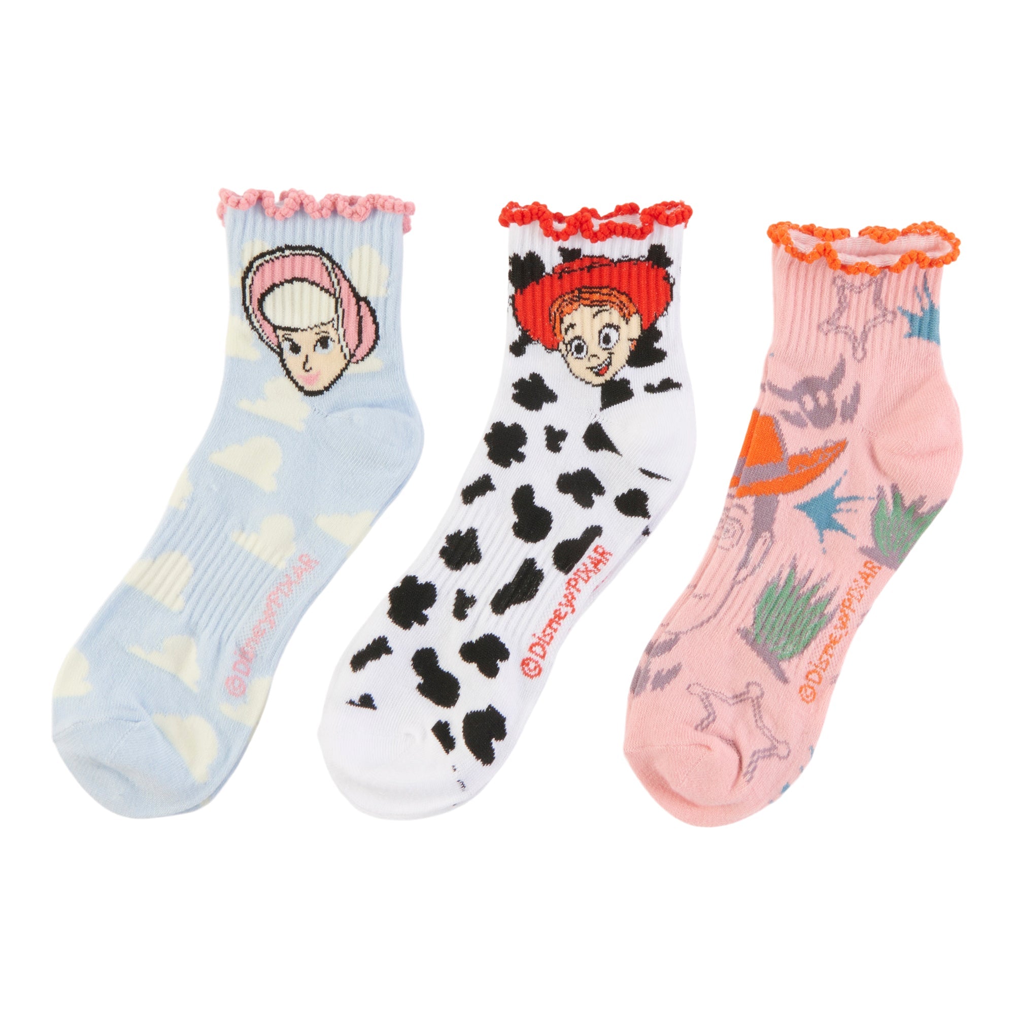 Women's Licensed Toy Story Quarter Crew Socks, 3-Pack