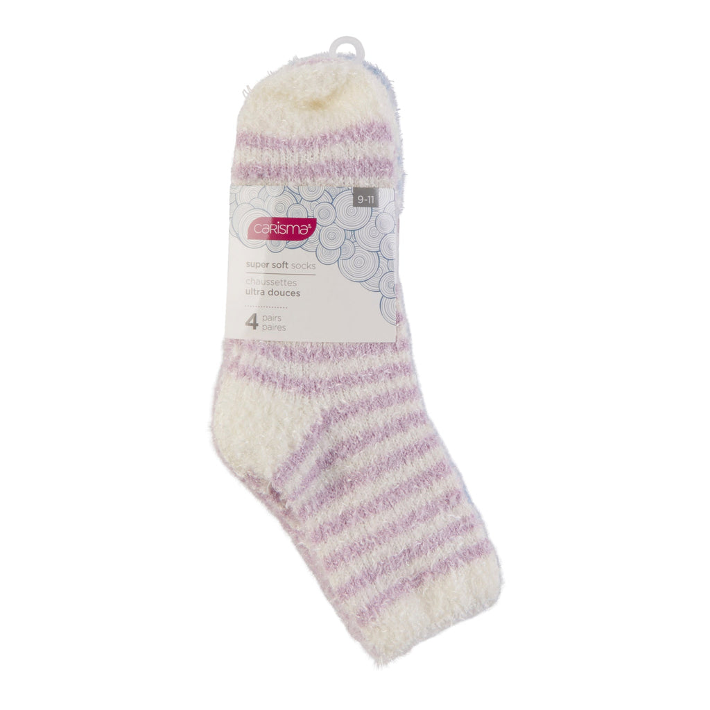 Carisma Women's Super Soft Socks, 4-Pack, Assorted