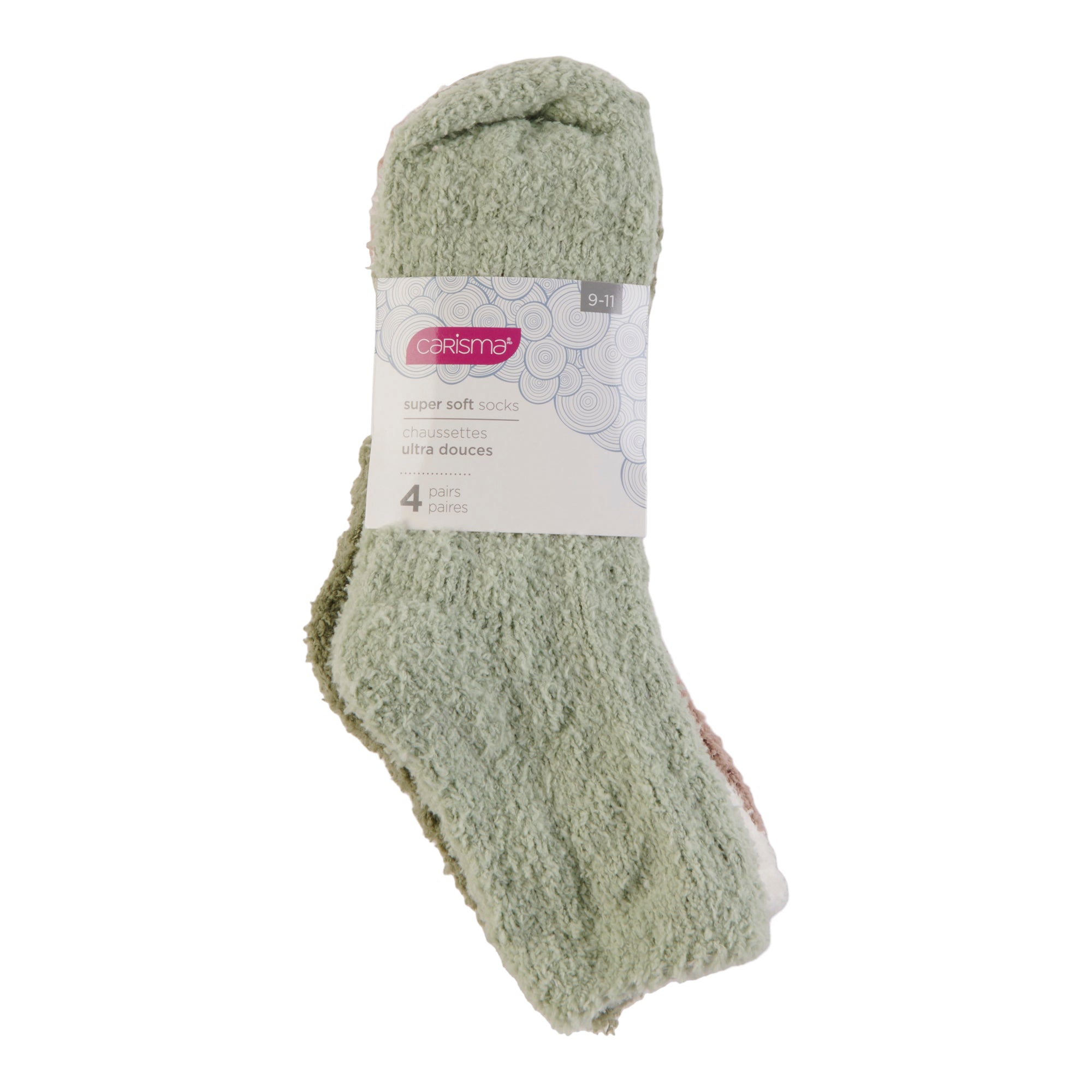 Carisma Women's Super Soft Socks, 4-Pack, Assorted