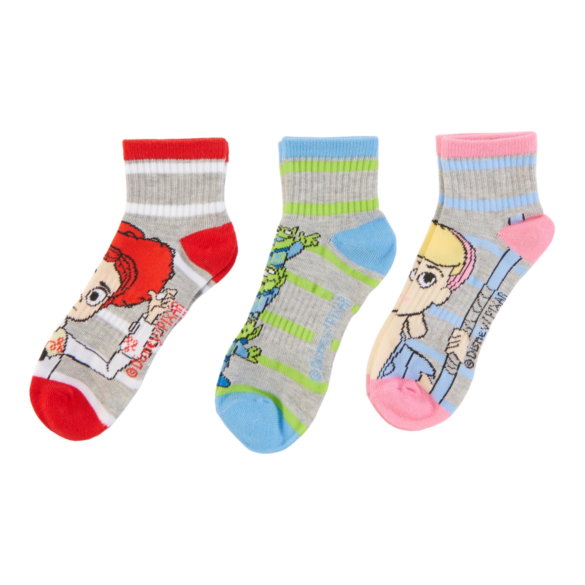 Boys' Licensed Toy Story Quarter Crew Socks, 3-Pack
