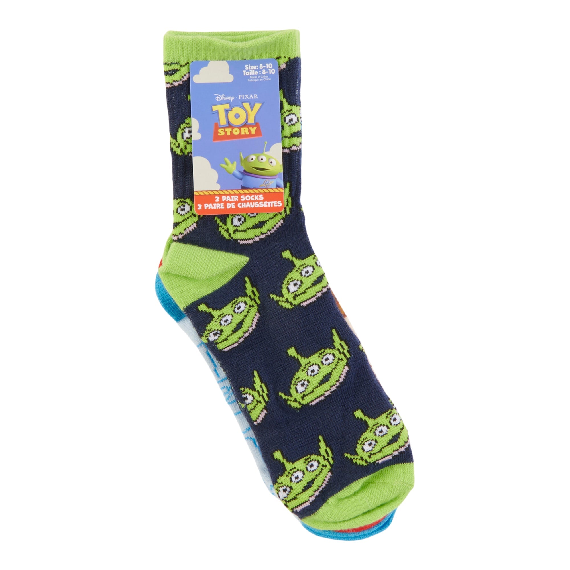 Boys' Licensed Toy Story Quarter Crew Socks, 3-Pack