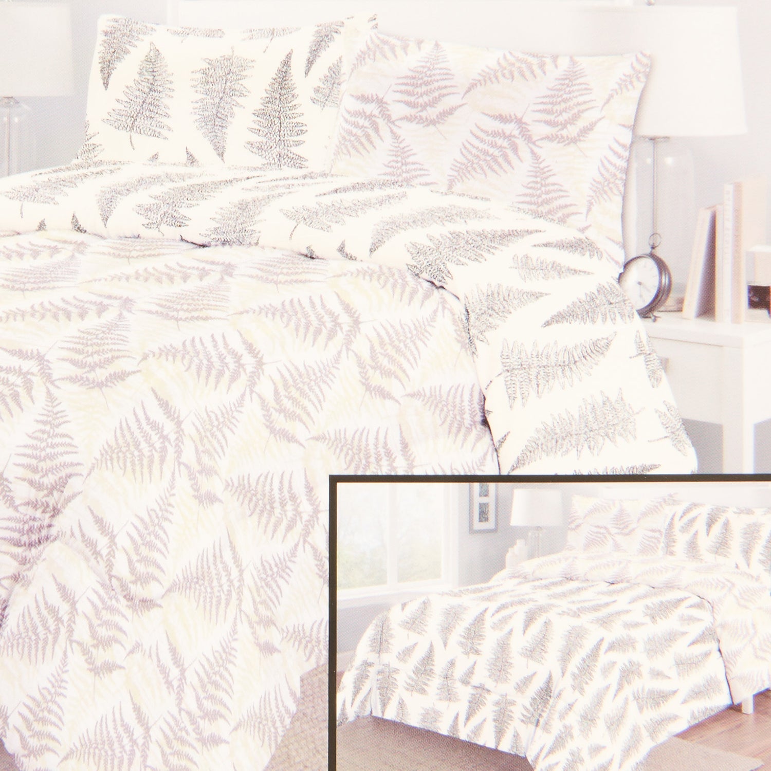 Printed Reversible Comforter Set, Double, 3 Piece