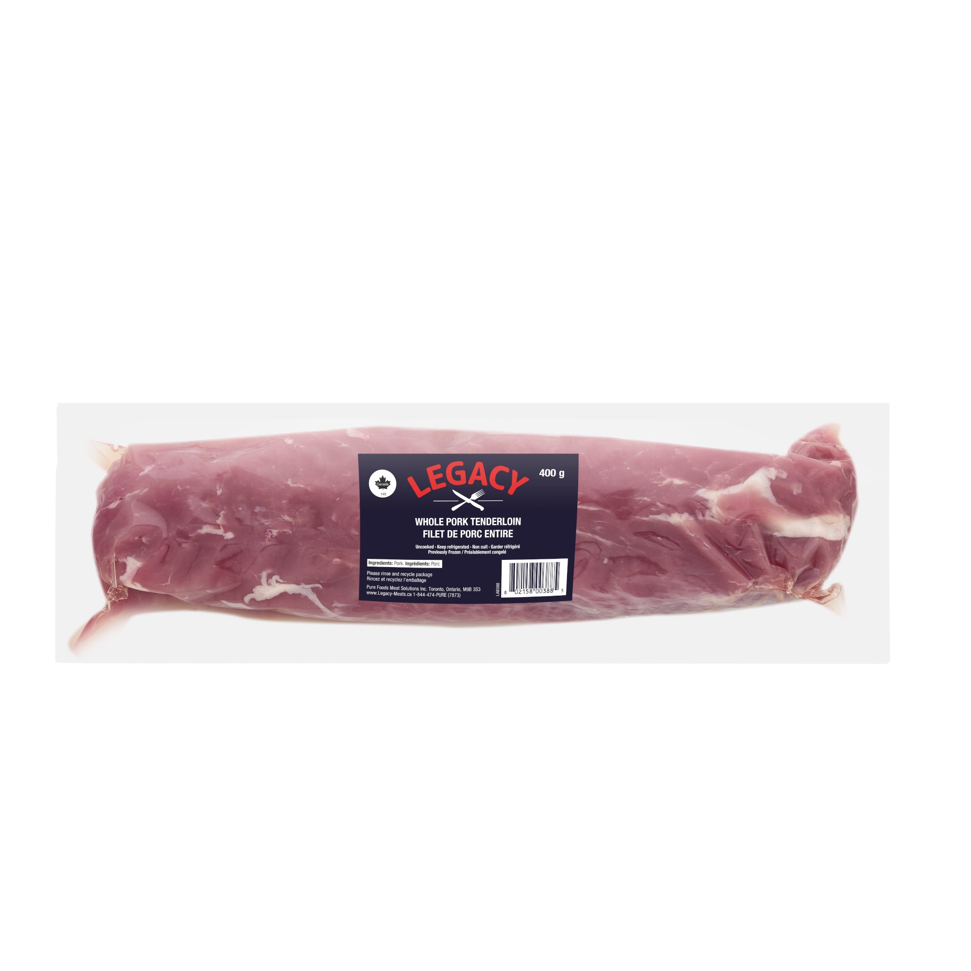 Legacy Whole Pork Tenderloin, 400  g