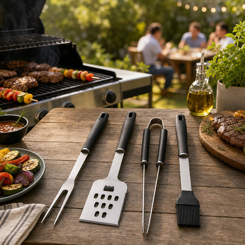 Ensemble d'ustensiles à barbecue, 4 pièces