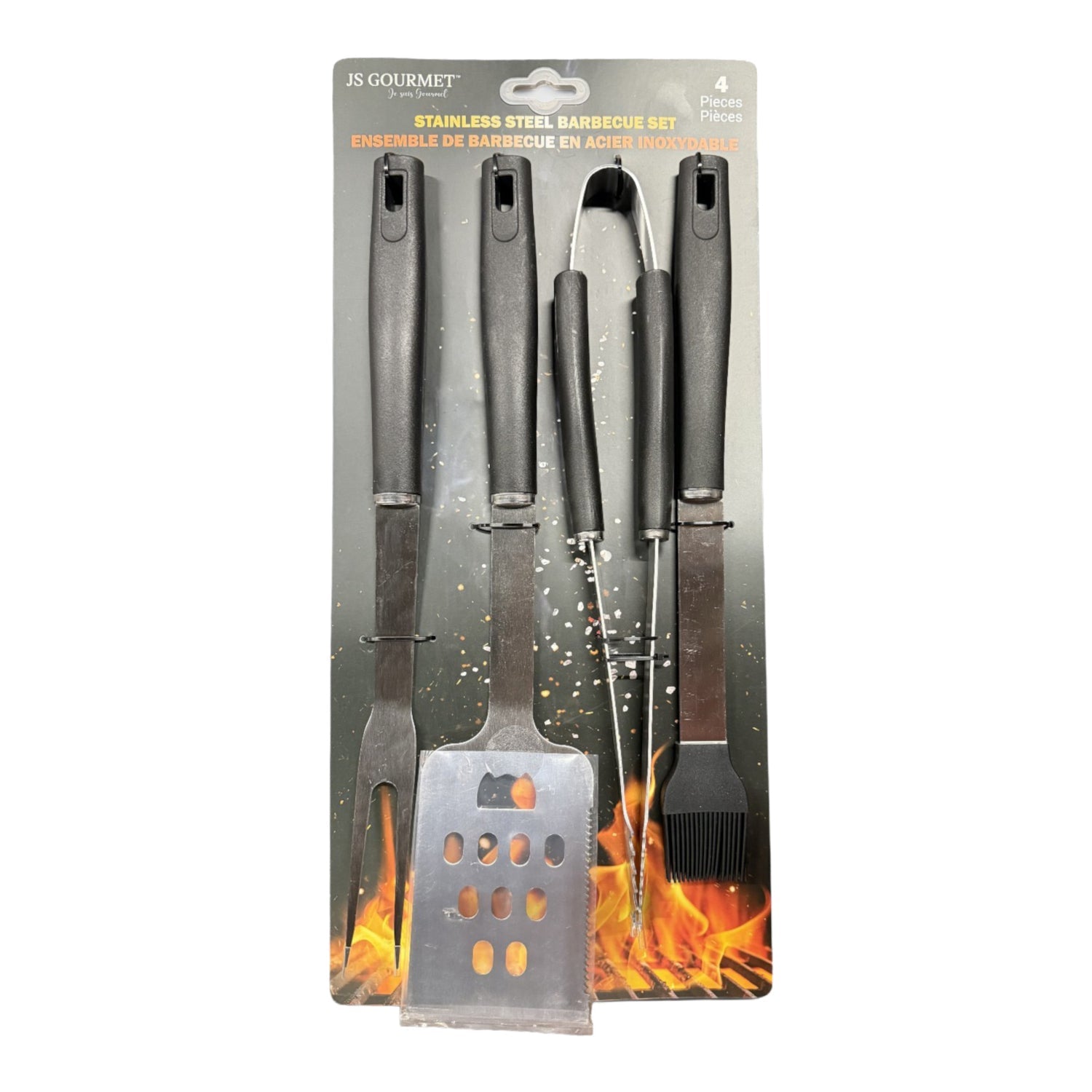 Ensemble d'ustensiles à barbecue, 4 pièces
