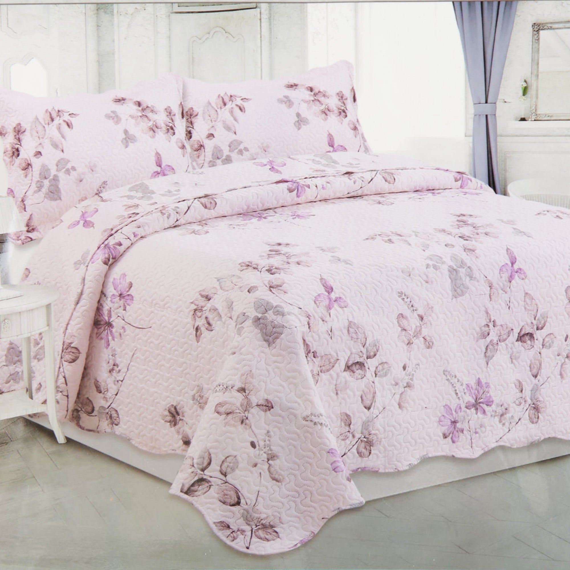 Pinsonic Quilt Set, Queen, 3 Piece