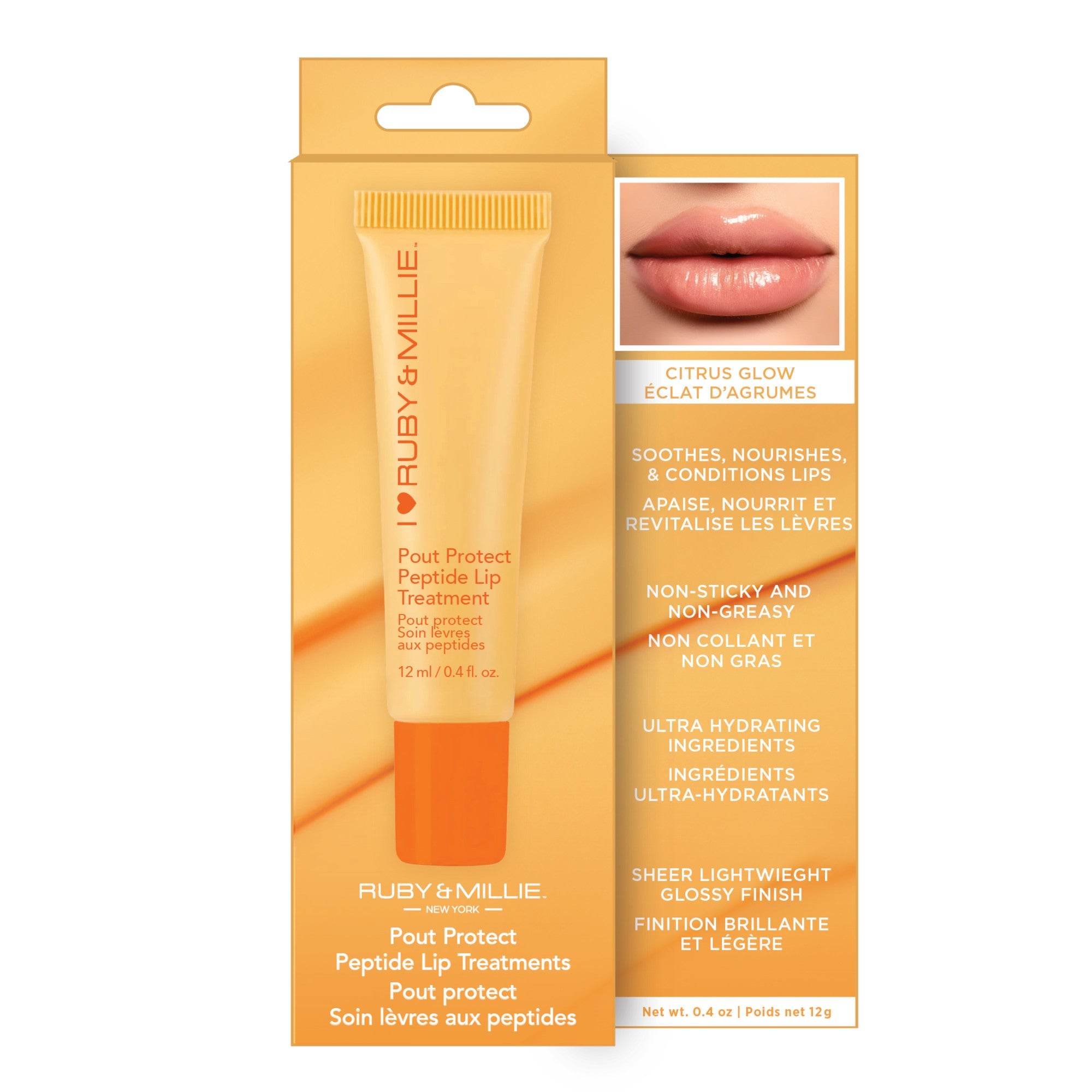 Ruby & Millie Pout Perfect Peptide Lip Treatment, Citrus Glow