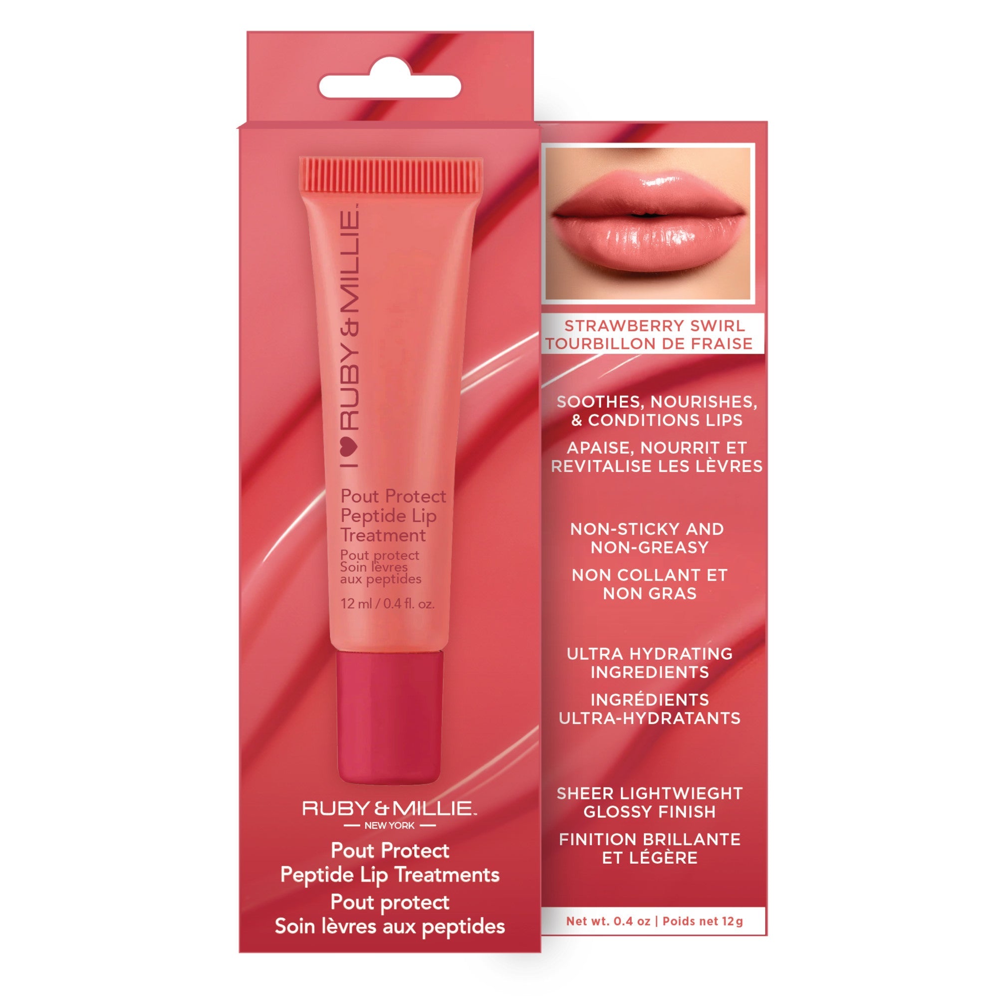 Ruby & Millie Pout Perfect Peptide Lip Treatment, Strawberry