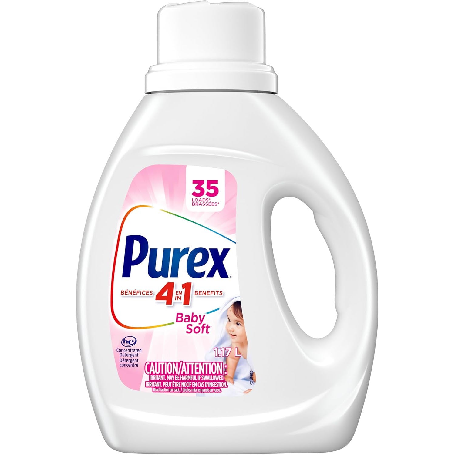 Détergent à lessive liquide hypoallergène 4 en 1 Ultra doux Purex, 1,17 L