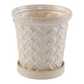 Jardinière d’aspect tissée en céramique, petite, 5 po x 5,5 po