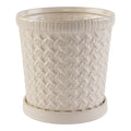 Jardinière d’aspect tissée en céramique, grande, 7,5 po x 8 po
