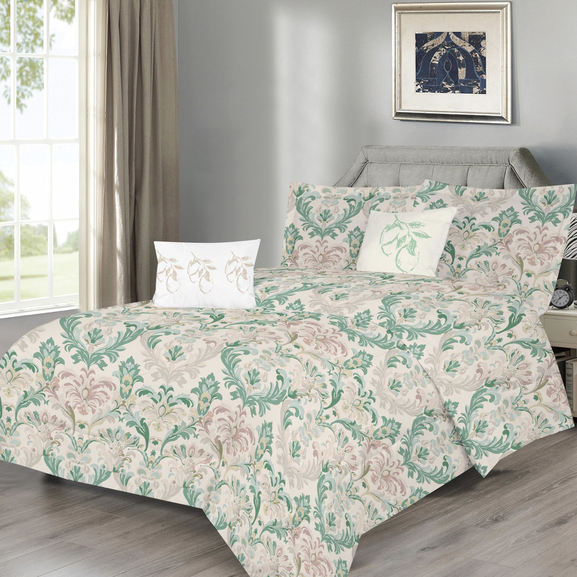 Reversible Comforter Set, Queen, 5 Piece