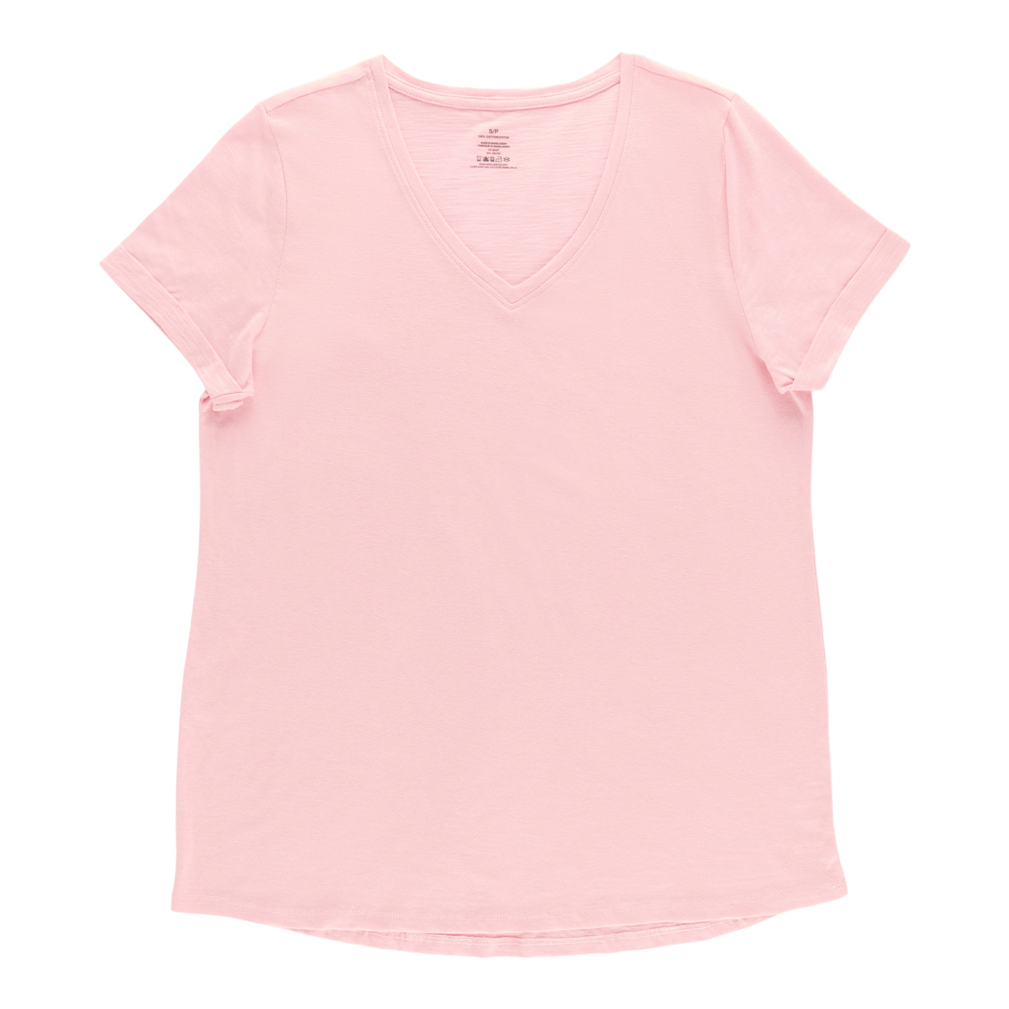 Women's Rolled Sleeve V-Neck T-Shirt