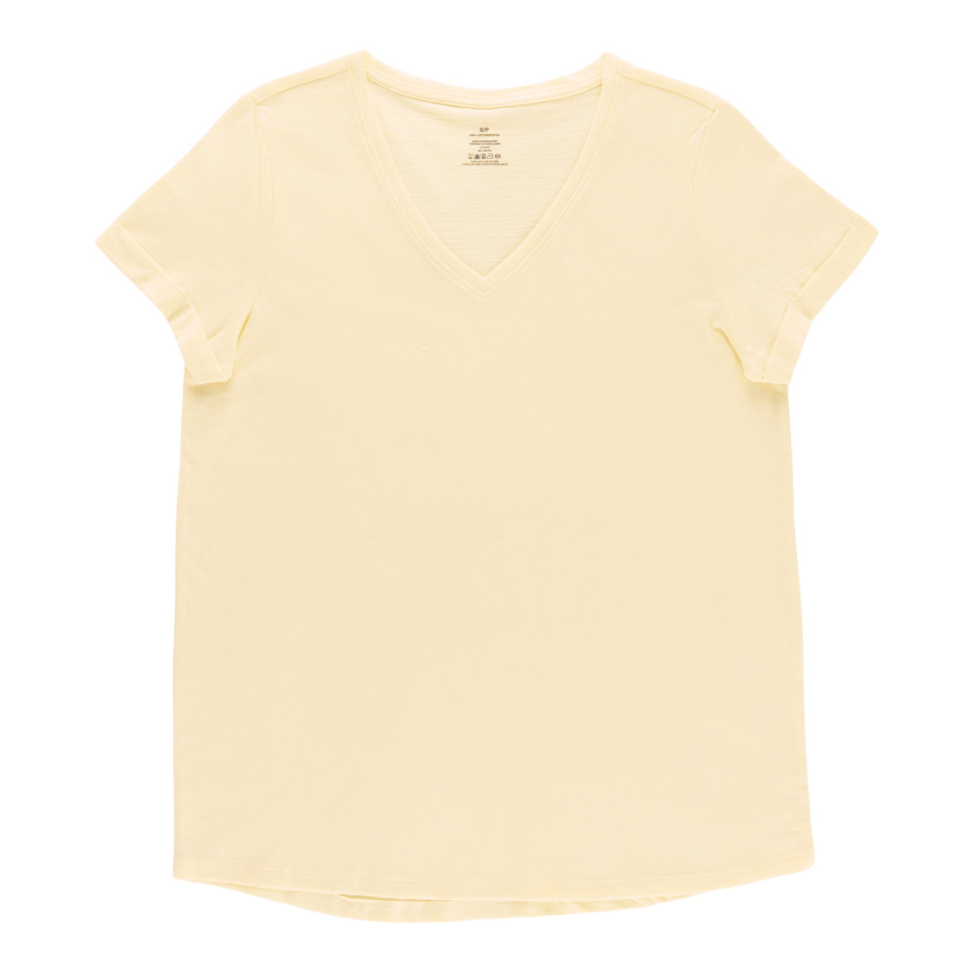 Women's Rolled Sleeve V-Neck T-Shirt