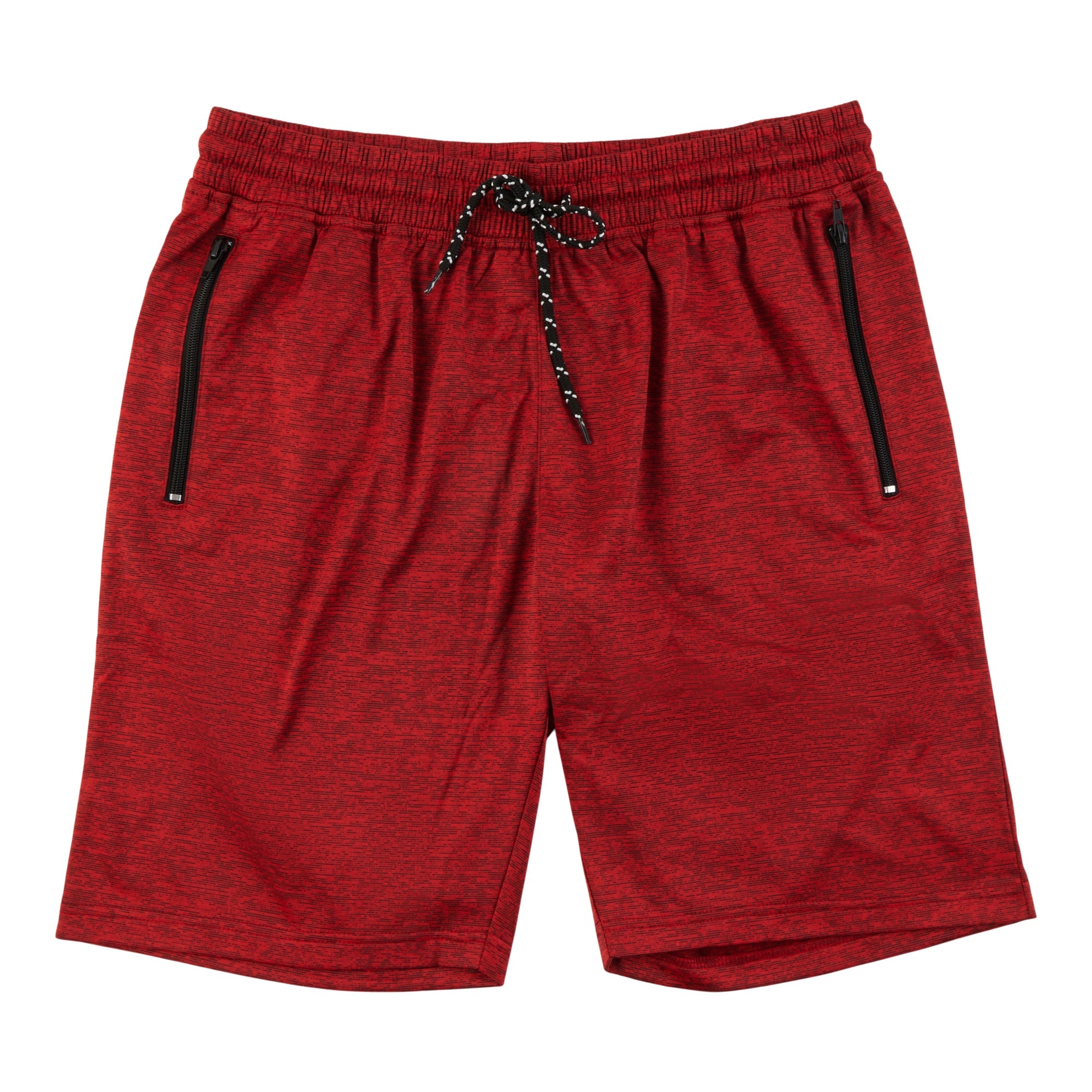 Men's Mélange Pull-On Shorts with Zipper Pockets