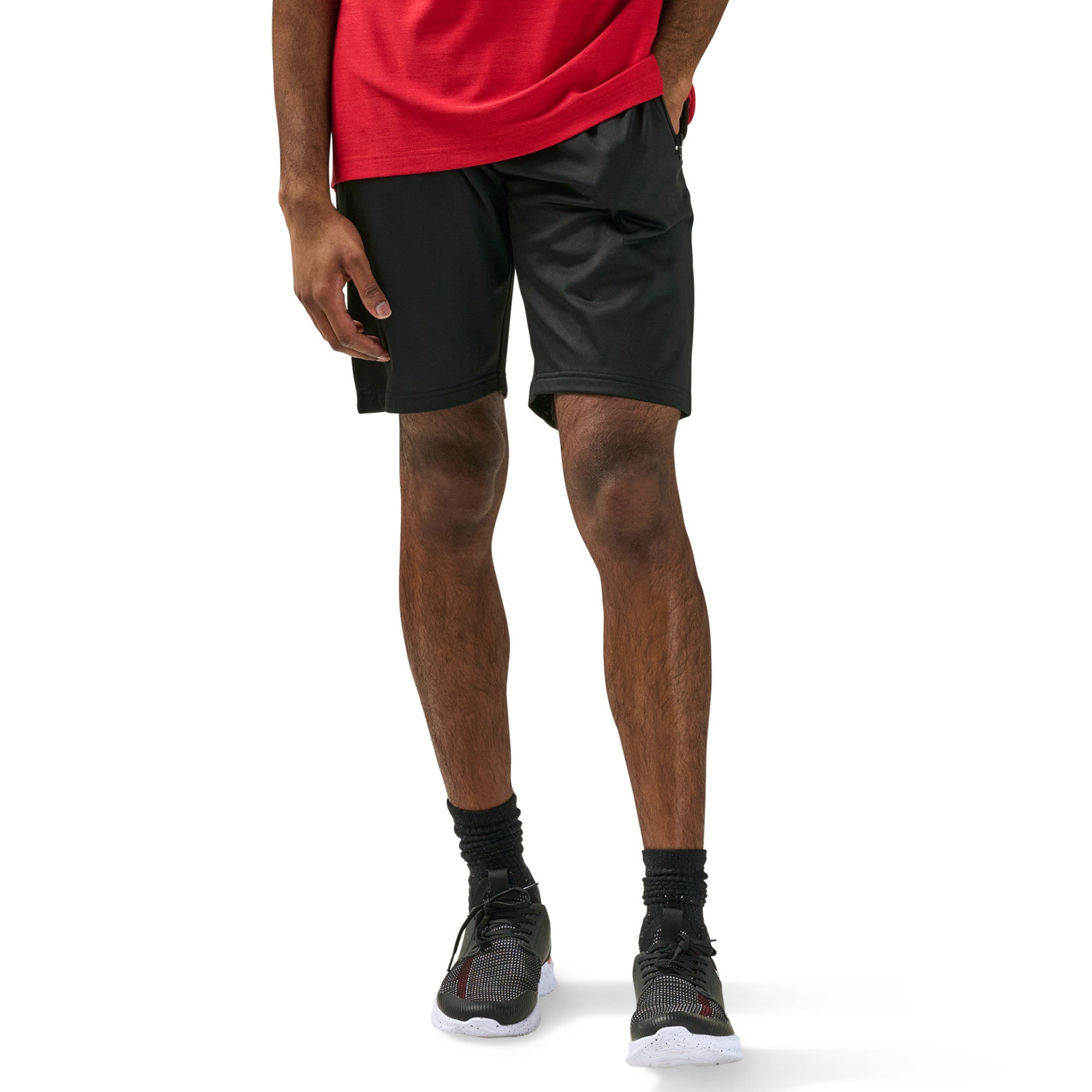 Men's Mélange Pull-On Shorts with Zipper Pockets