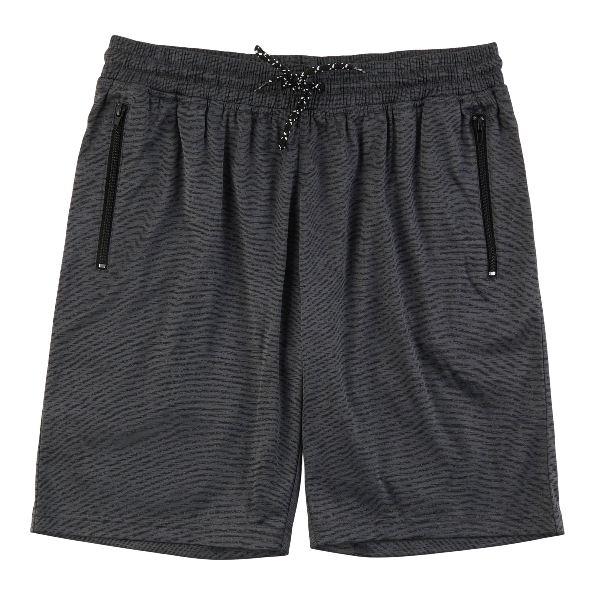 Men's Mélange Pull-On Shorts with Zipper Pockets