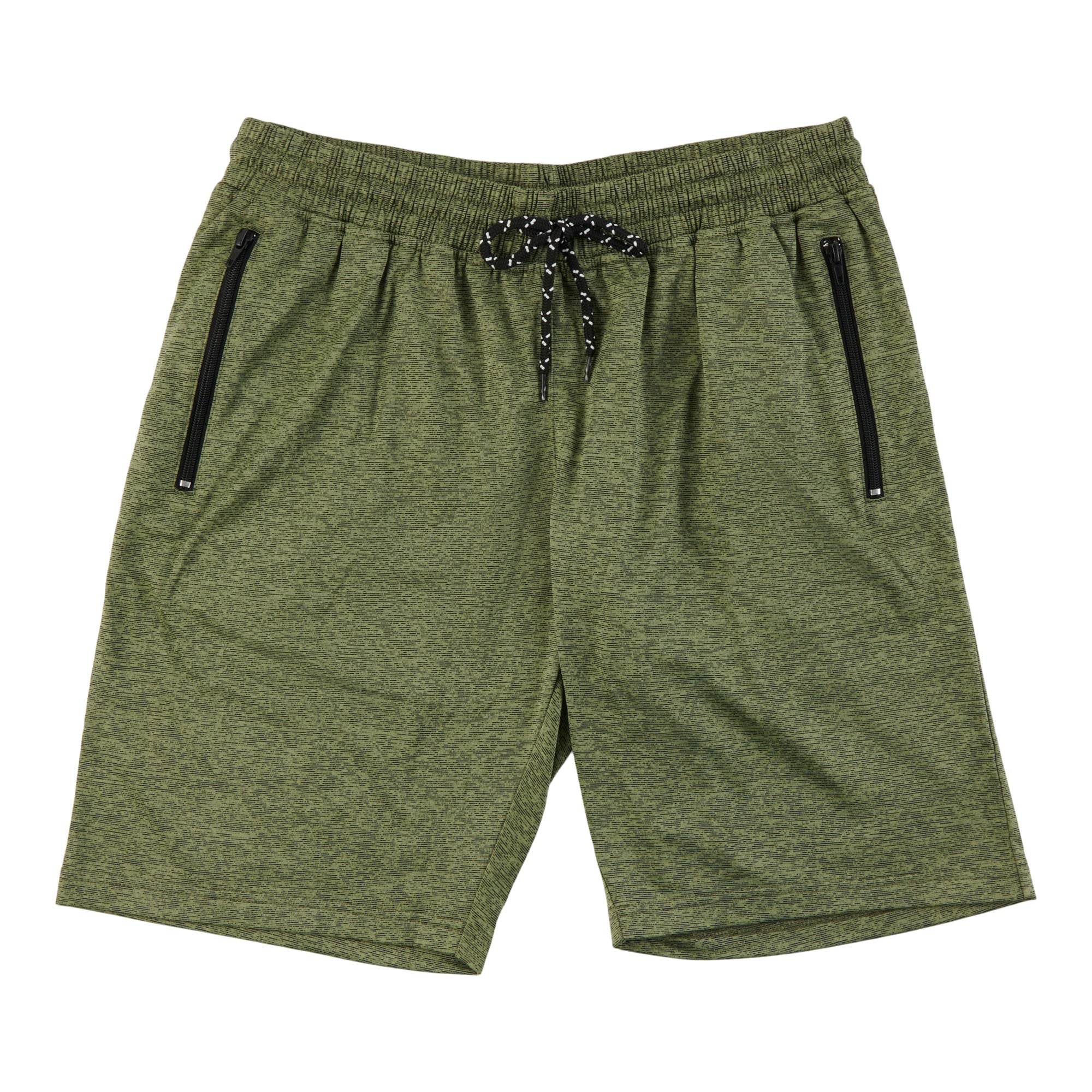 Men's Mélange Pull-On Shorts with Zipper Pockets