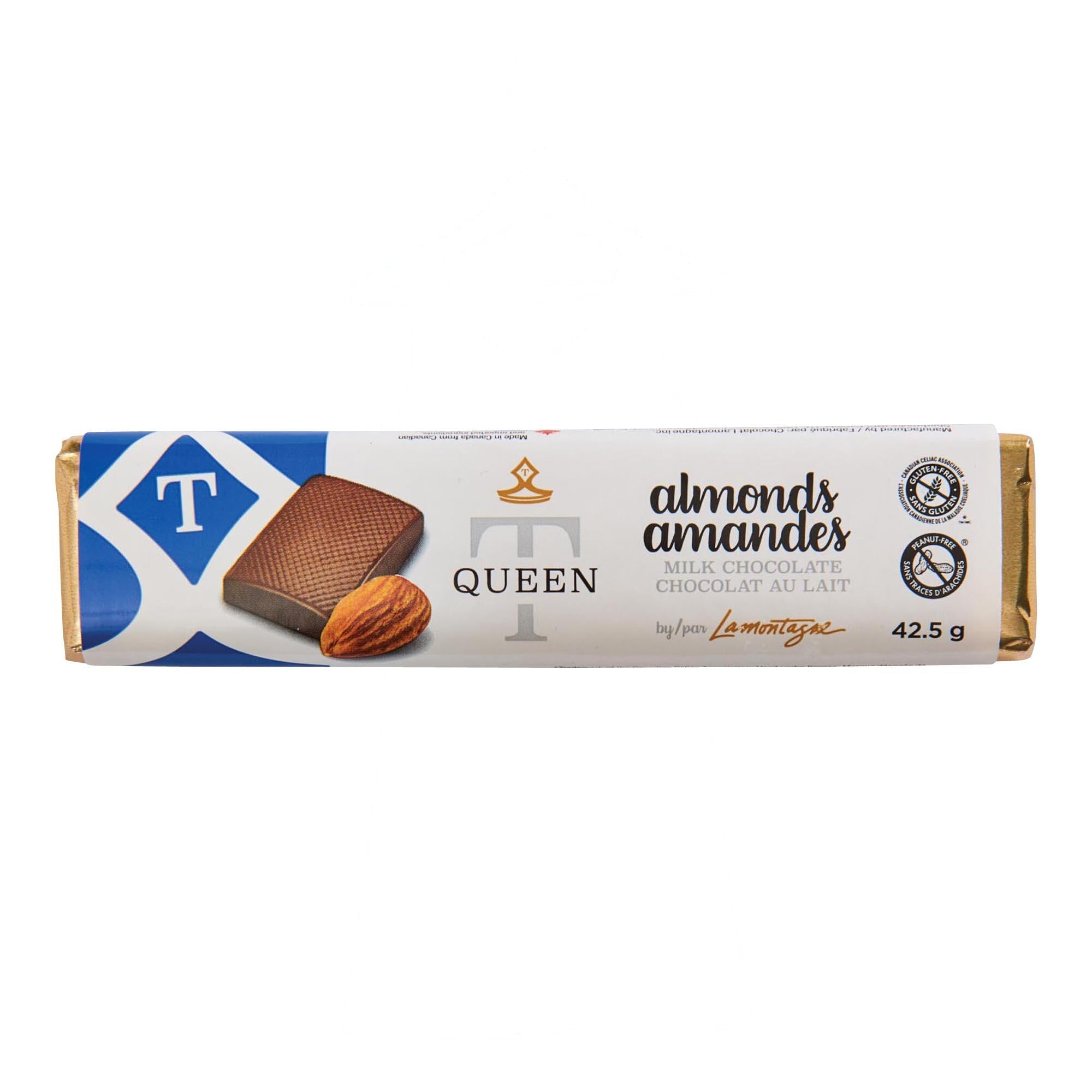 Queen T Almonds Chocolate Bar - 42.5g