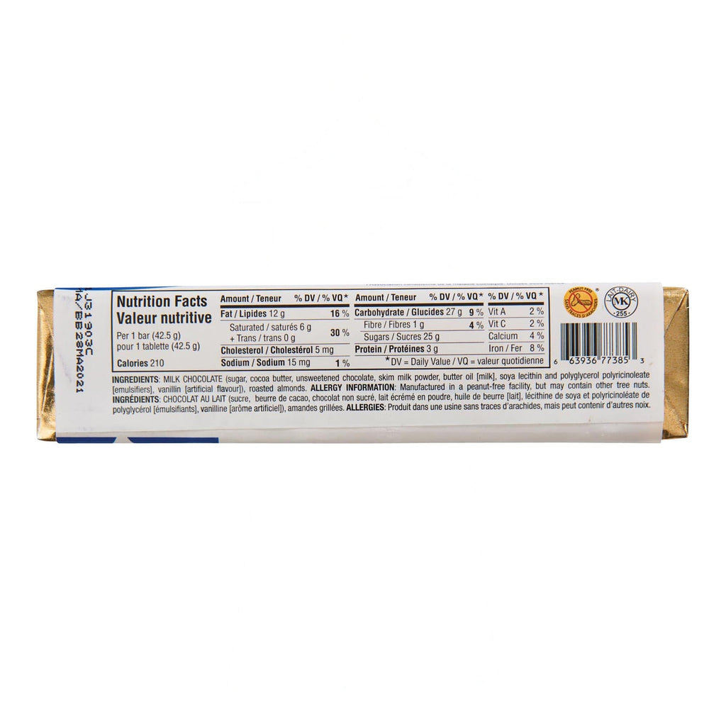 Queen T Almonds Chocolate Bar - 42.5g